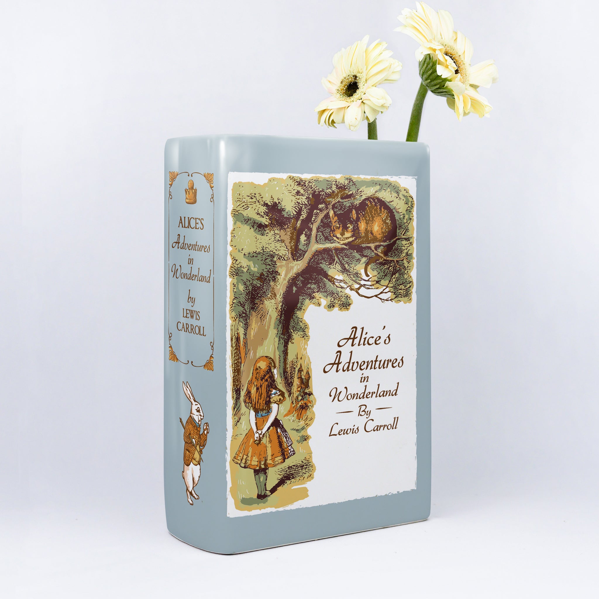 Alice's Adventures in Wonderland Ceramic Book Vase - Large