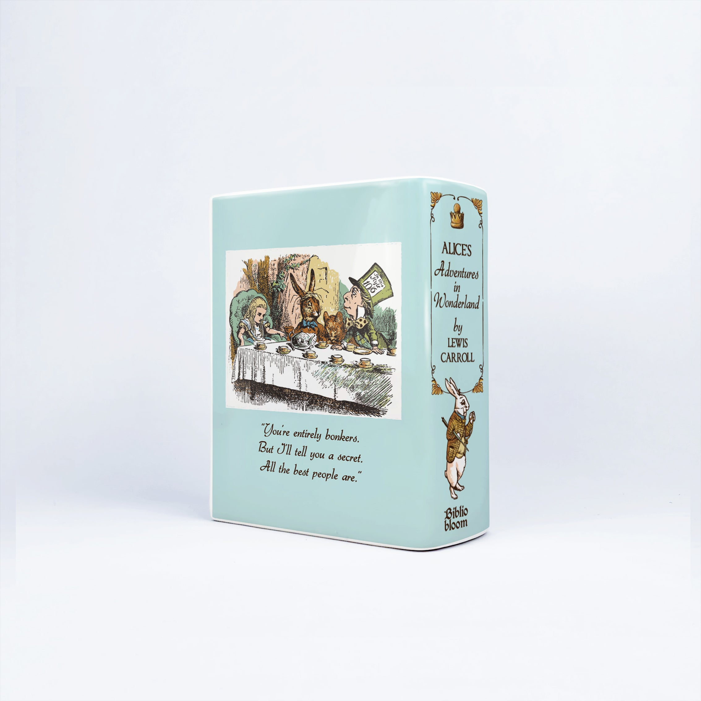 Alice's Adventures in Wonderland Ceramic Book Vase - Small