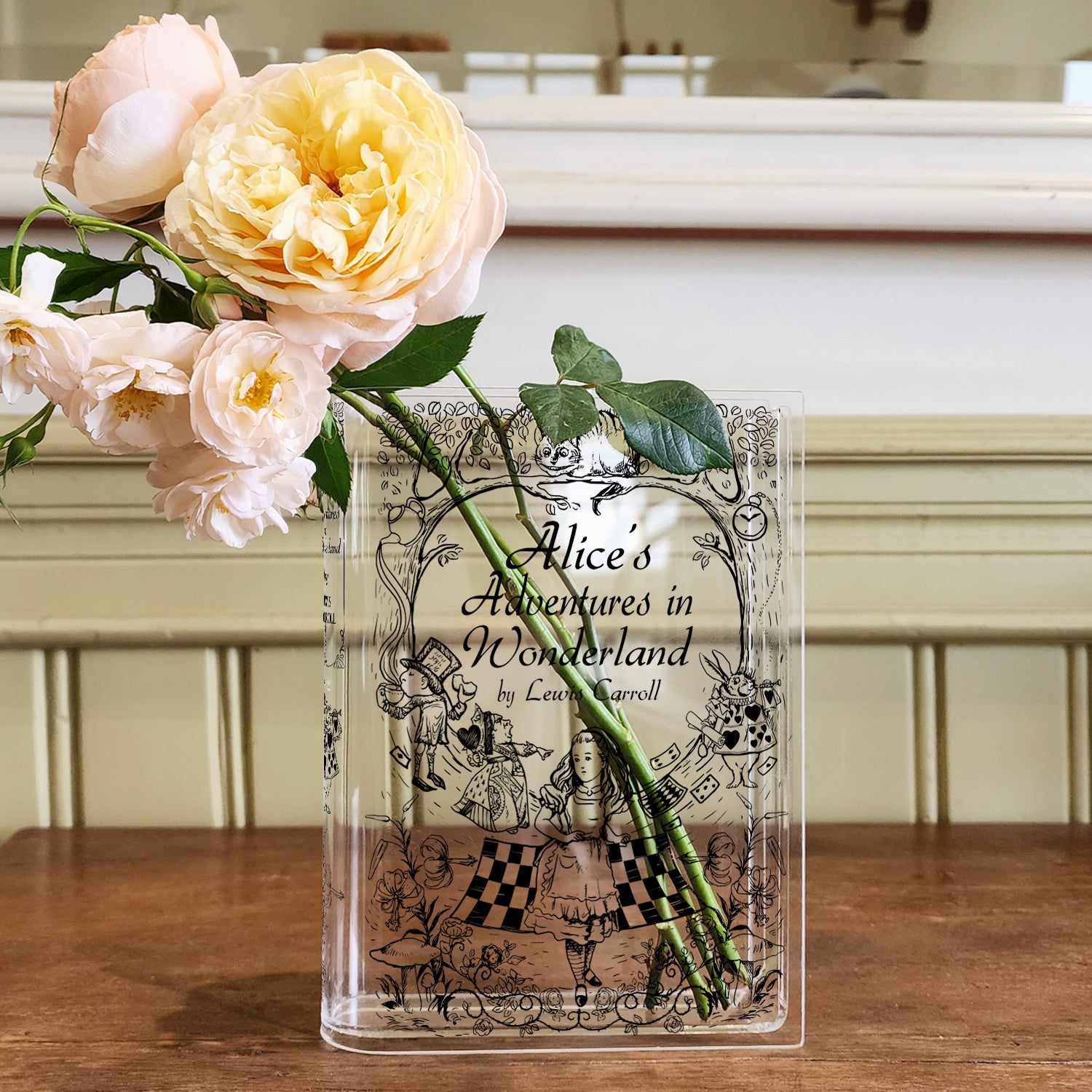 Alice's Adventures in Wonderland Acrylic Book Vase - II