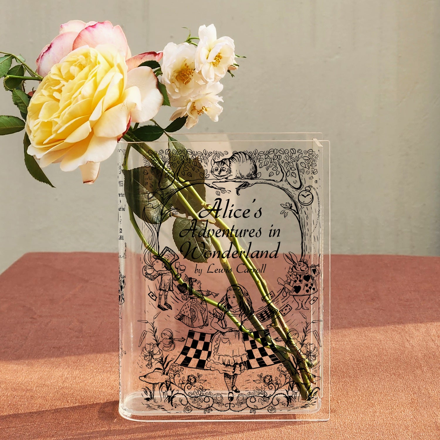 Alice's Adventures in Wonderland Acrylic Book Vase - II