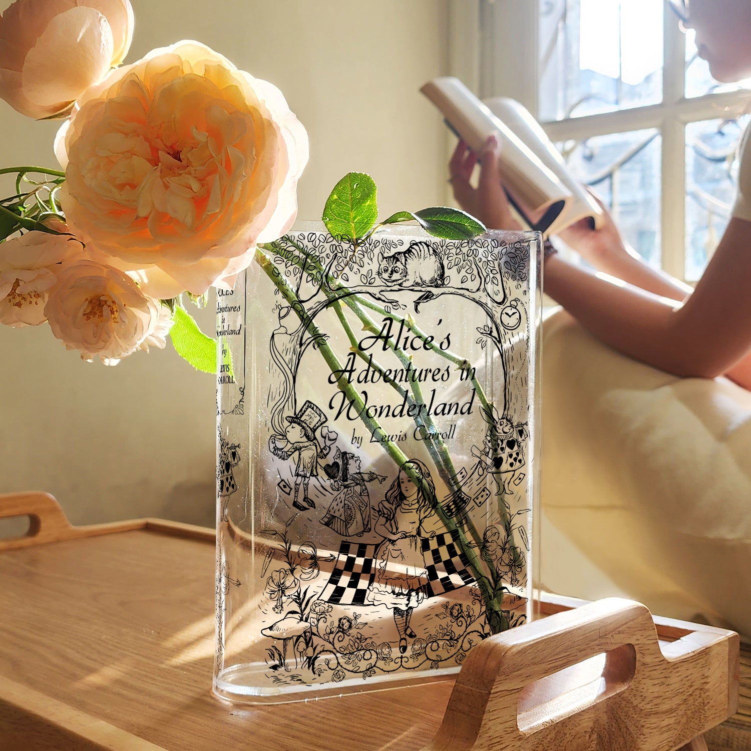 Alice's Adventures in Wonderland Acrylic Book Vase - II