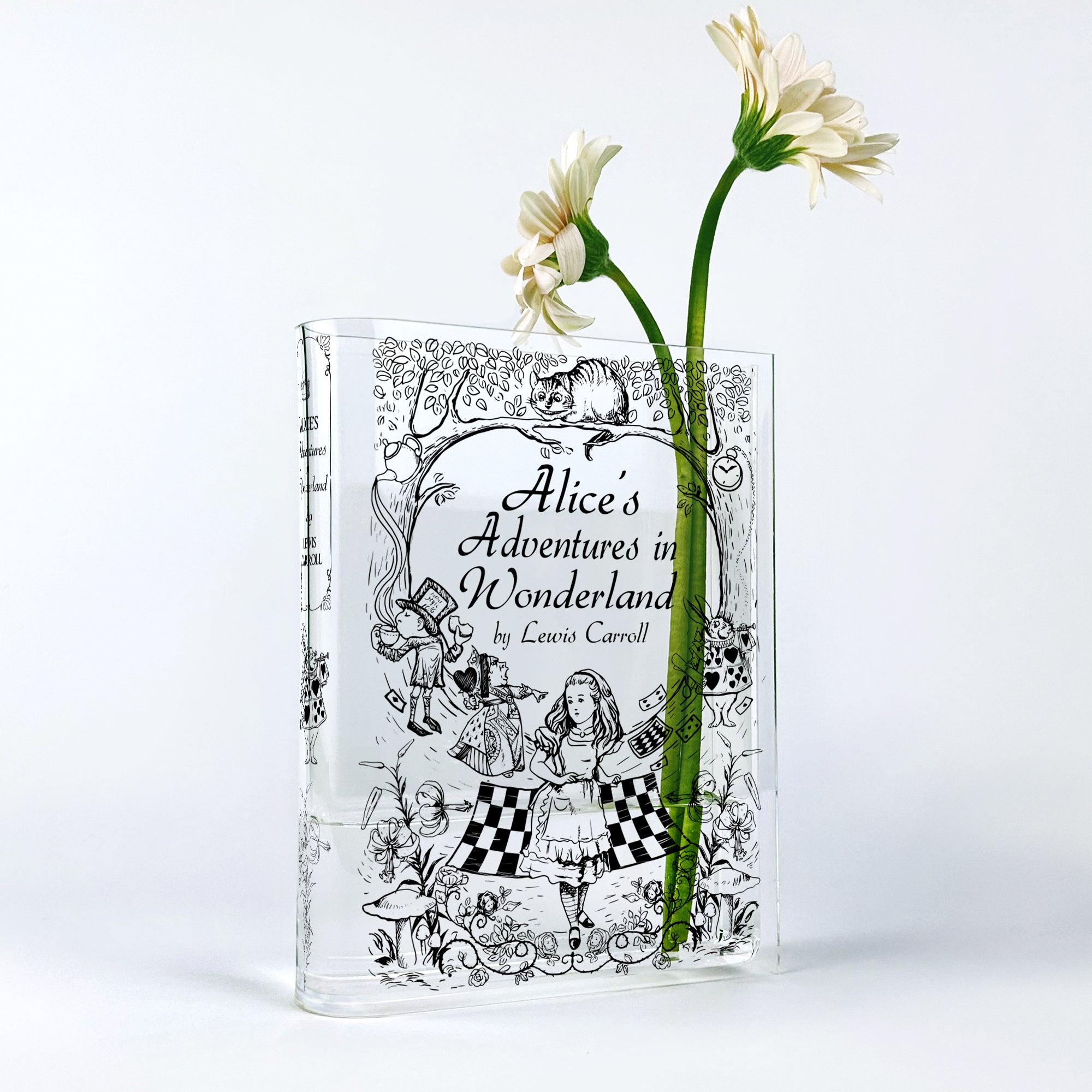Alice's Adventures in Wonderland Acrylic Book Vase - II