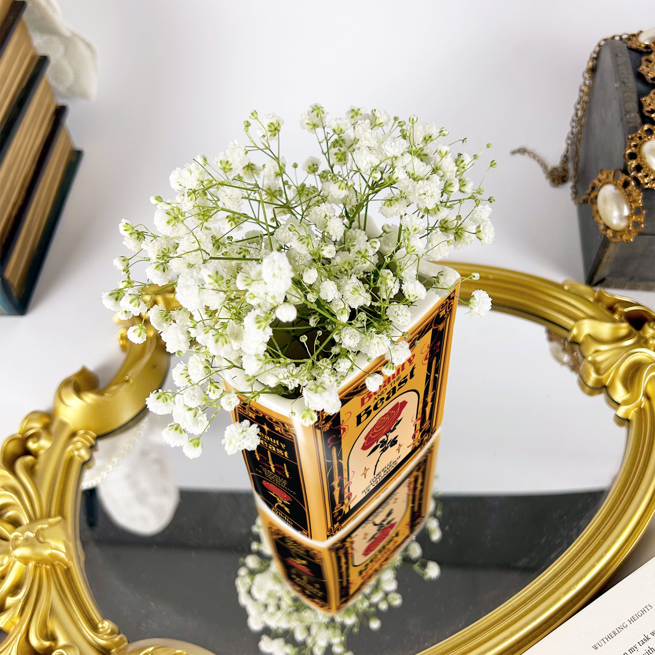 Beauty and the Beast Ceramic Book Vase - Small