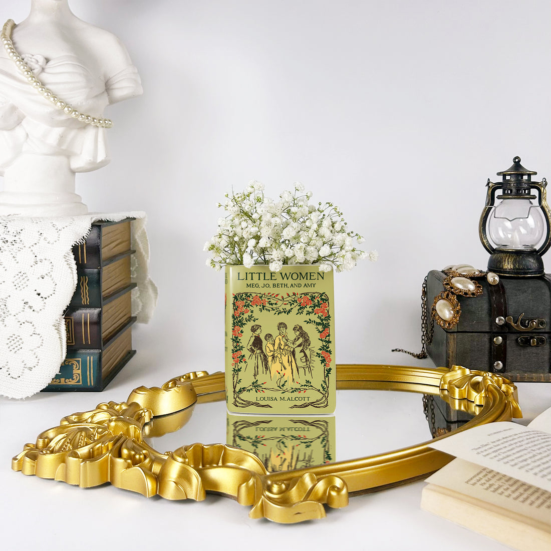 Little Women Ceramic Book Vase - Small