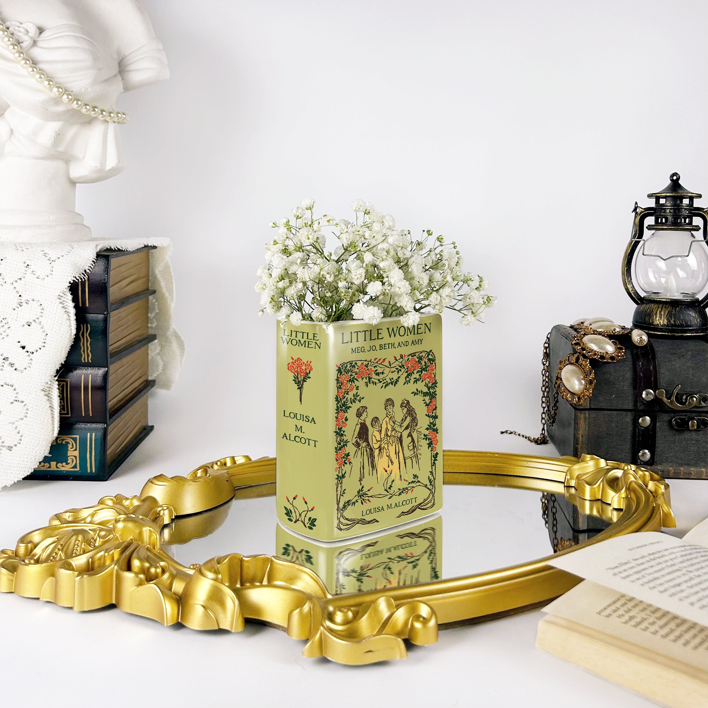 Little Women Ceramic Book Vase - Small