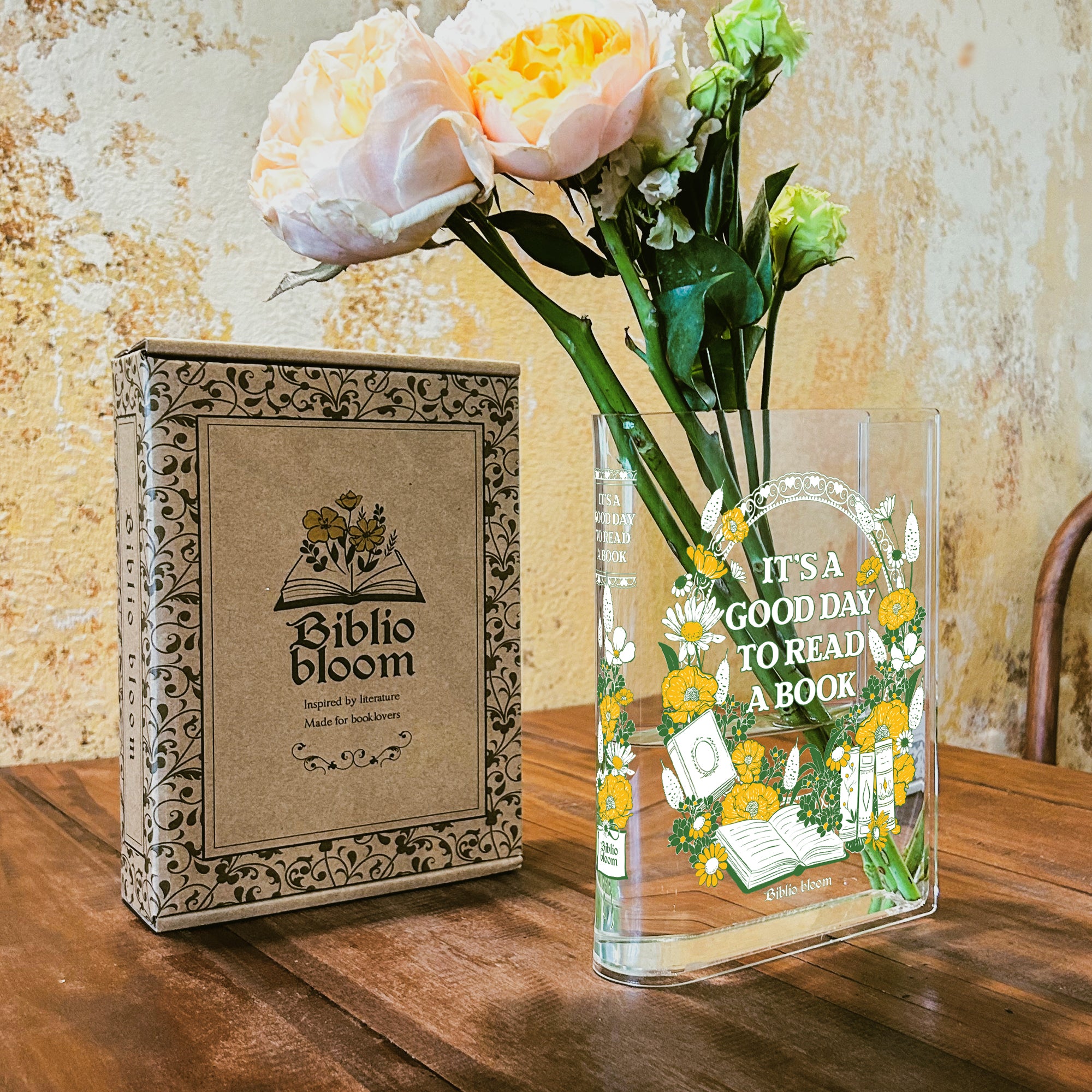It's A Good Day To Read A Book Acrylic Book Vase - II