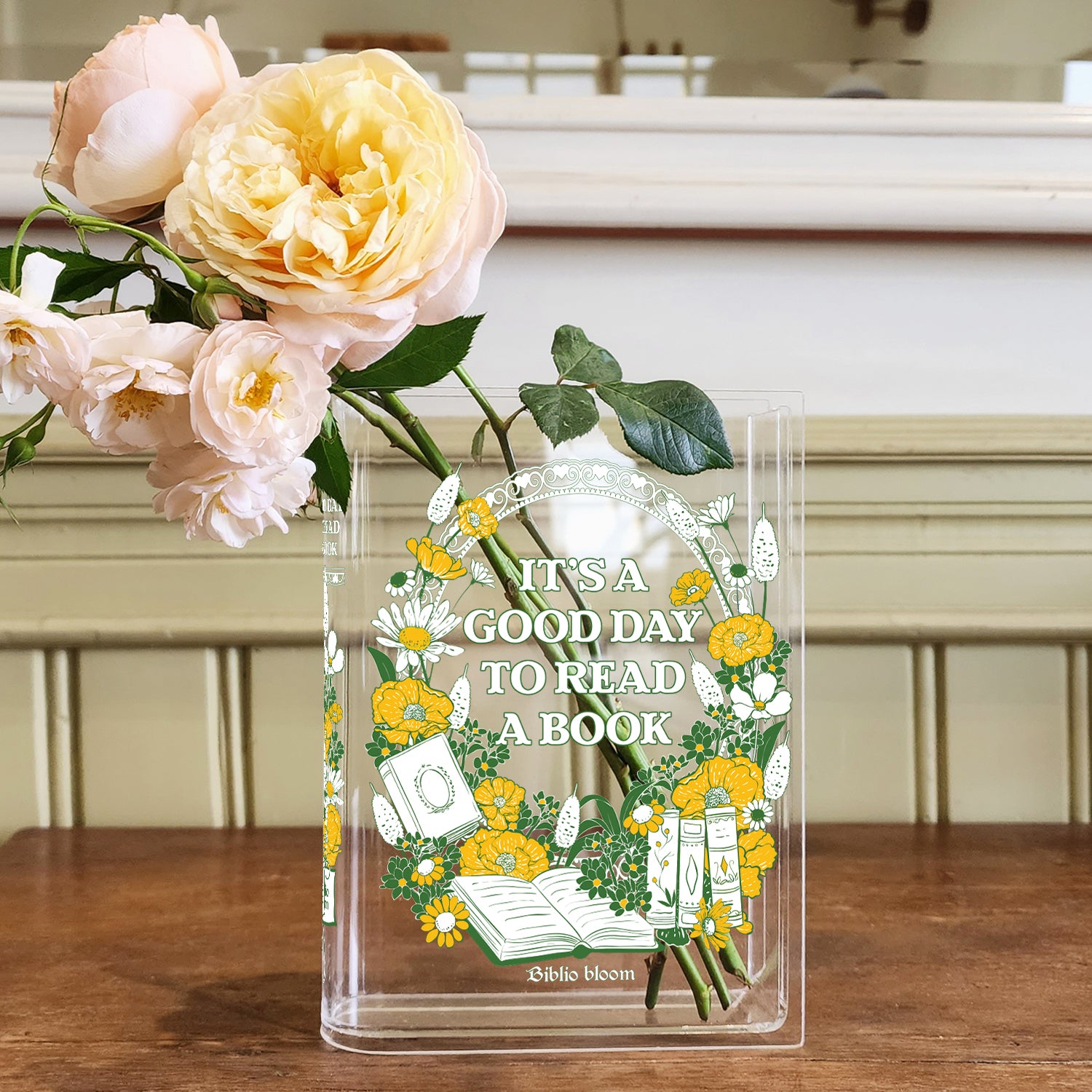 It's A Good Day To Read A Book Acrylic Book Vase - II