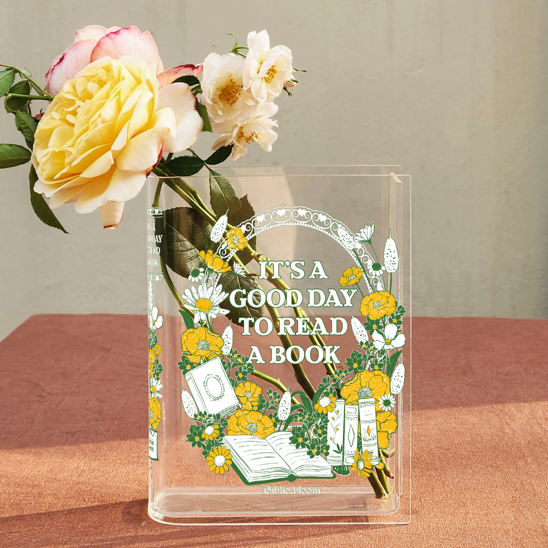 It's A Good Day To Read A Book Acrylic Book Vase - II