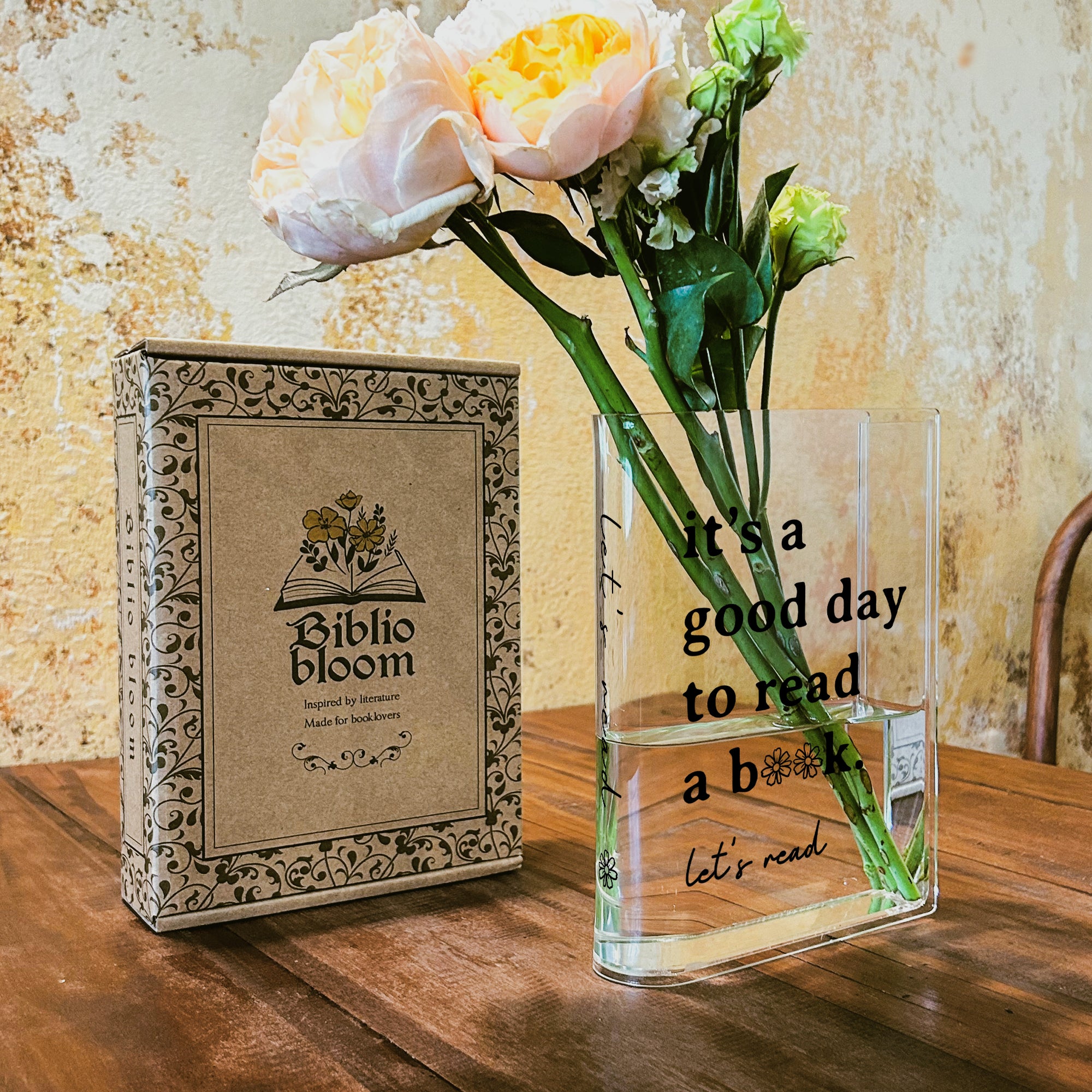 It's A Good Day To Read A Book Acrylic Book Vase