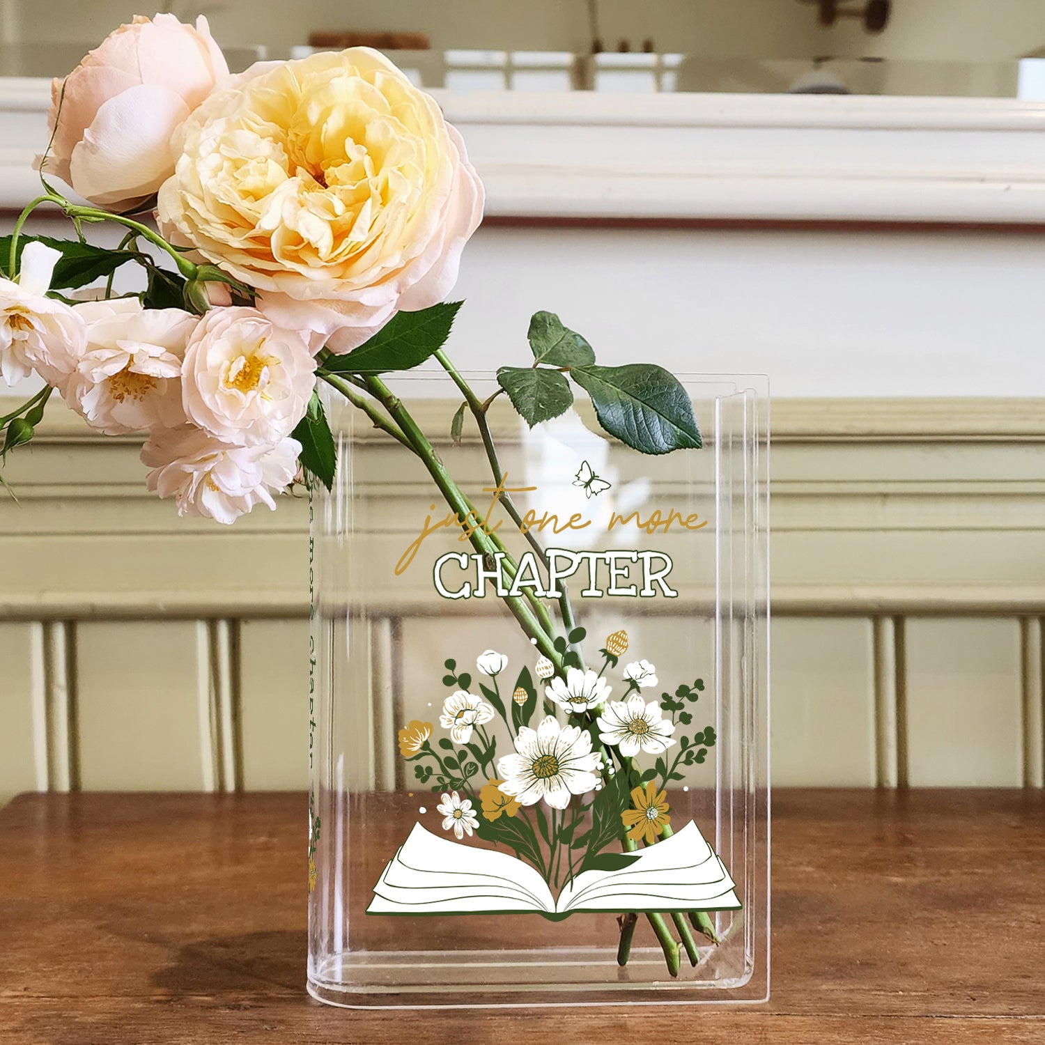 Just One More Chapter Acrylic Book Vase - II