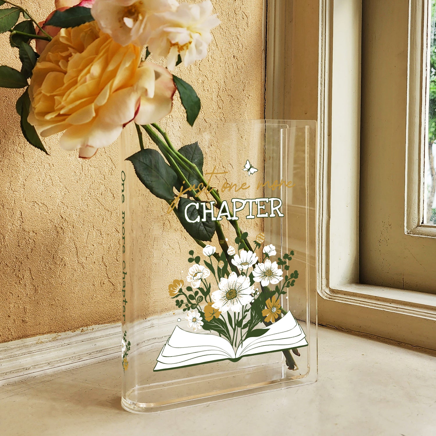 Just One More Chapter Acrylic Book Vase - II