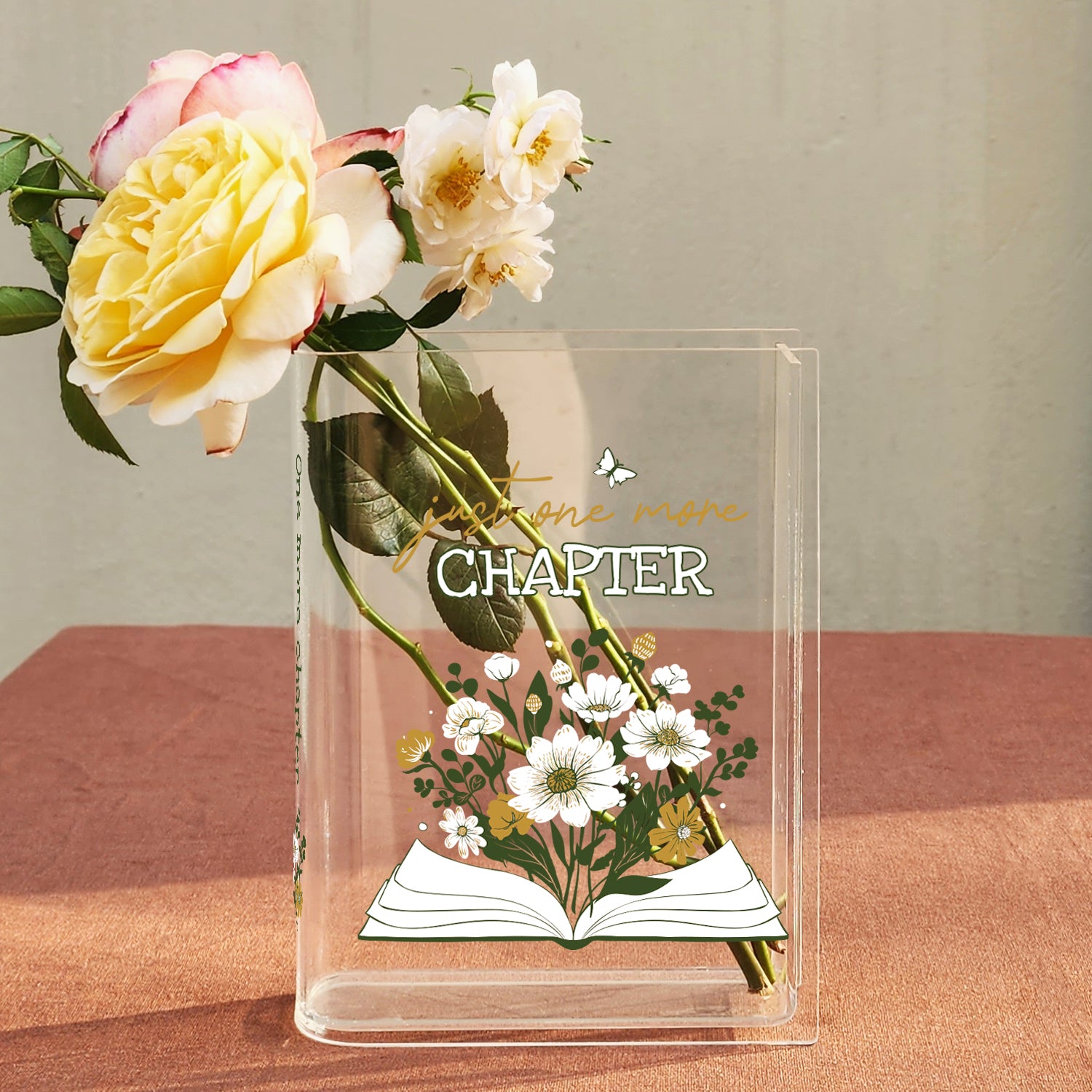 Just One More Chapter Acrylic Book Vase - II