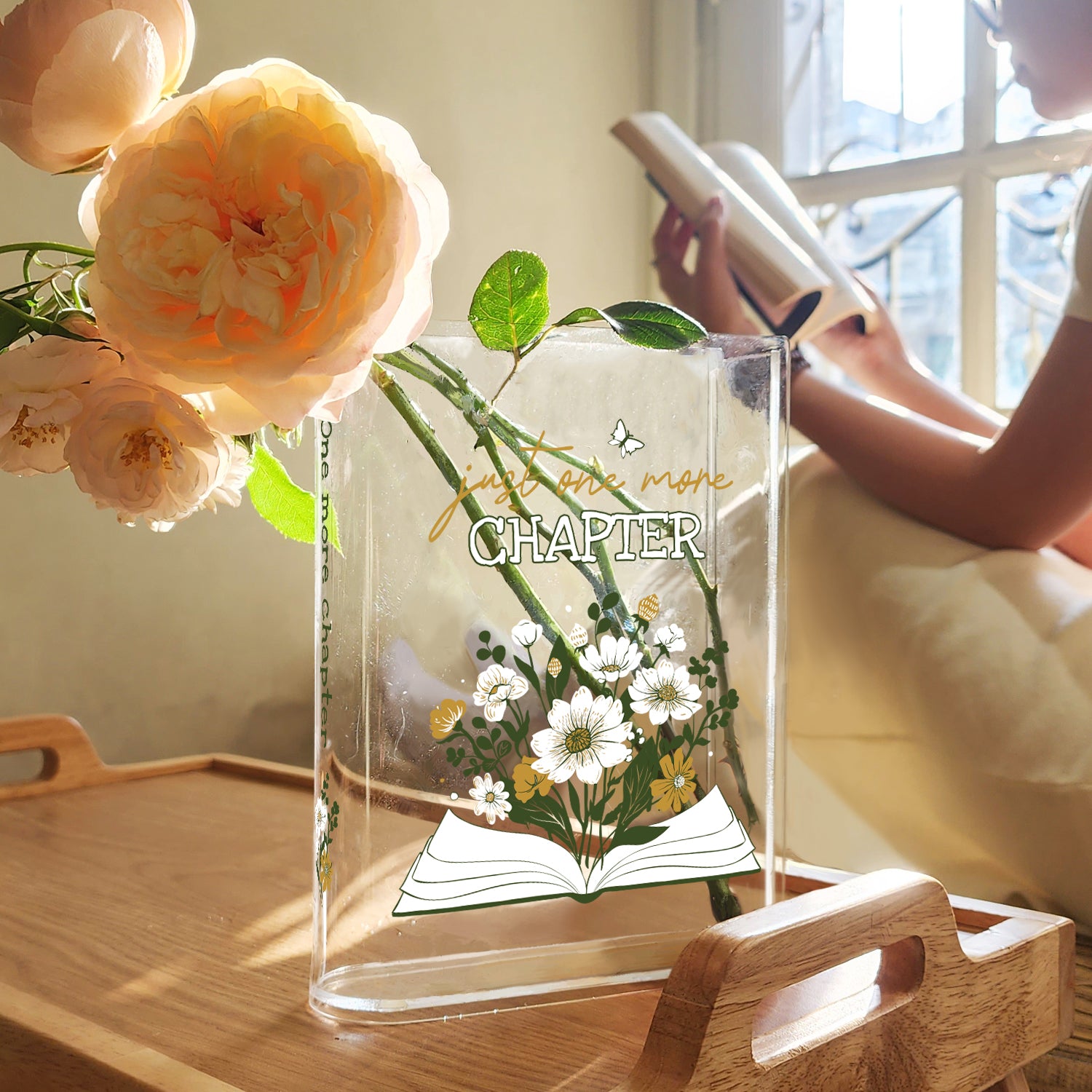 Just One More Chapter Acrylic Book Vase - II