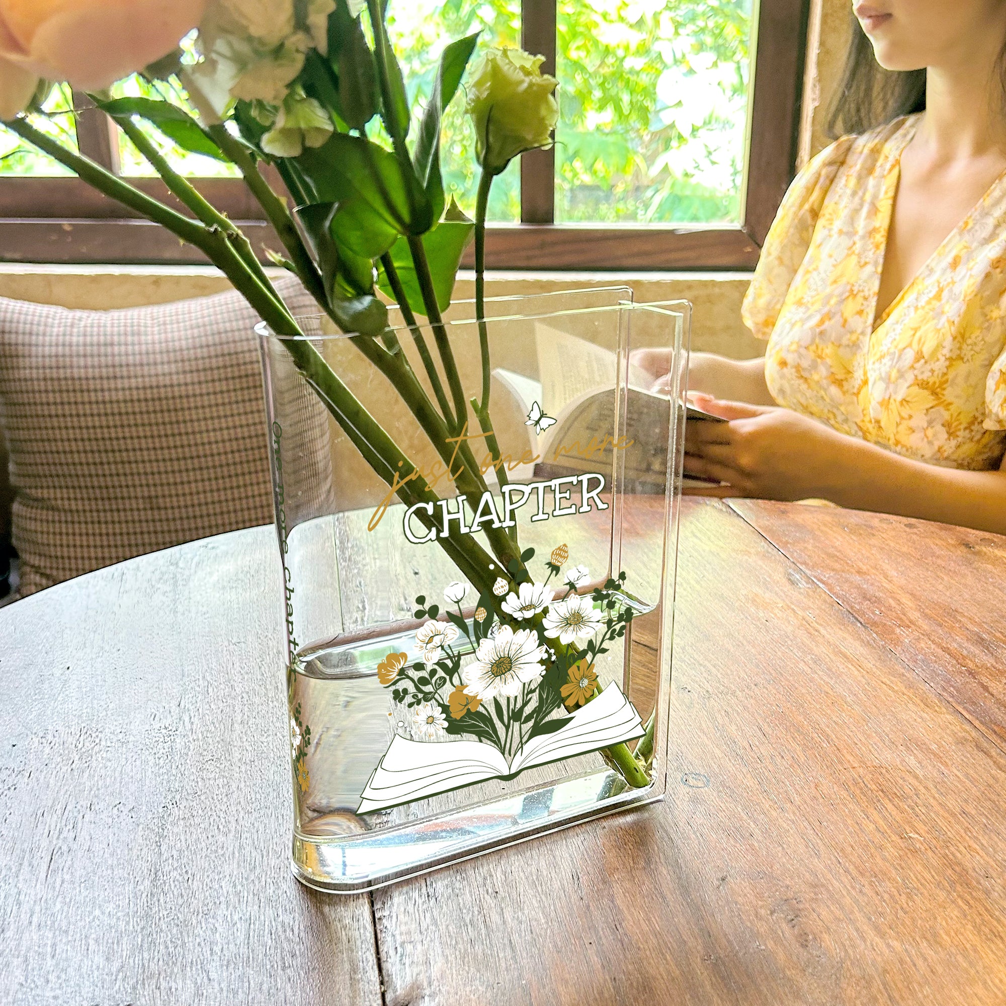 Just One More Chapter Acrylic Book Vase - II