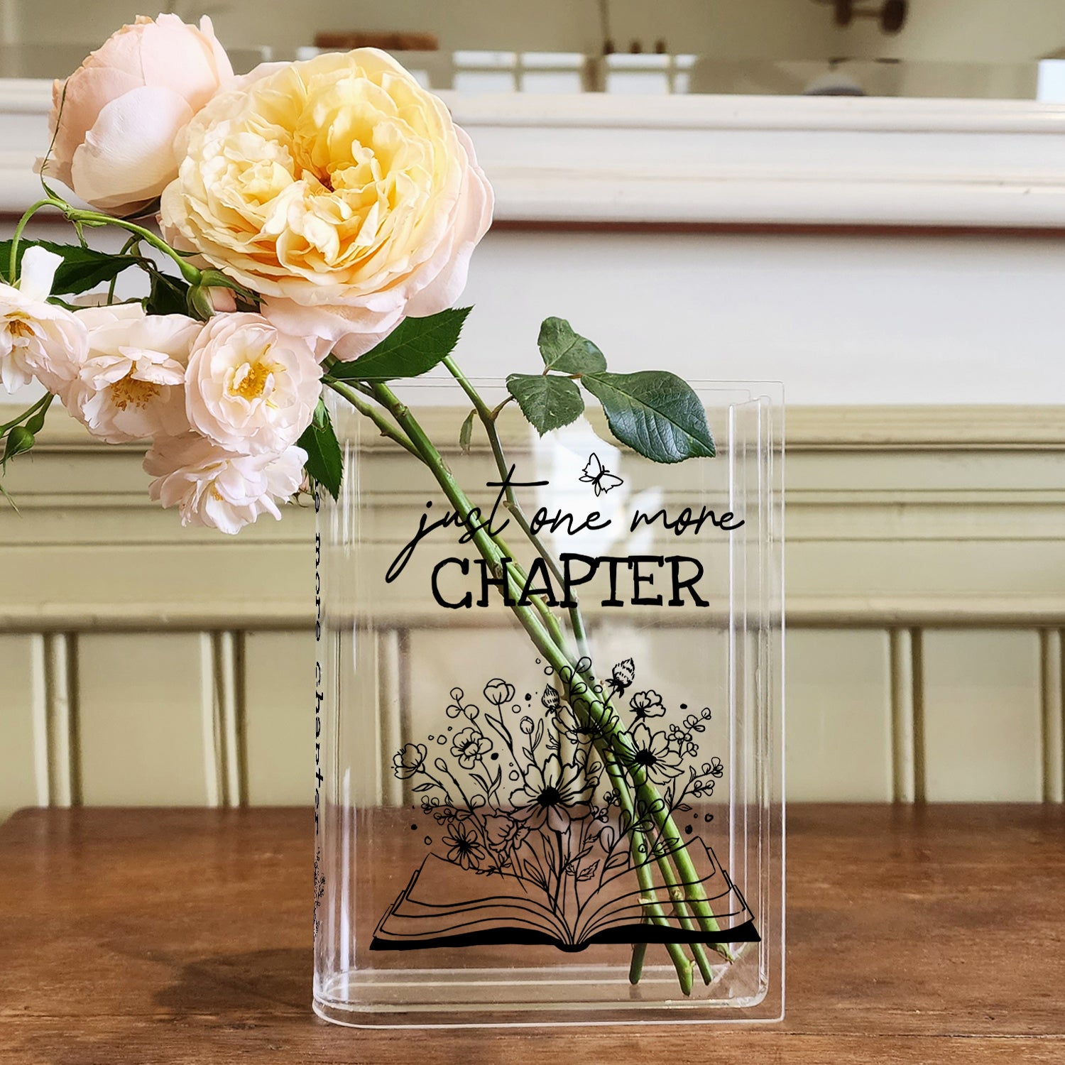 Just One More Chapter Acrylic Book Vase