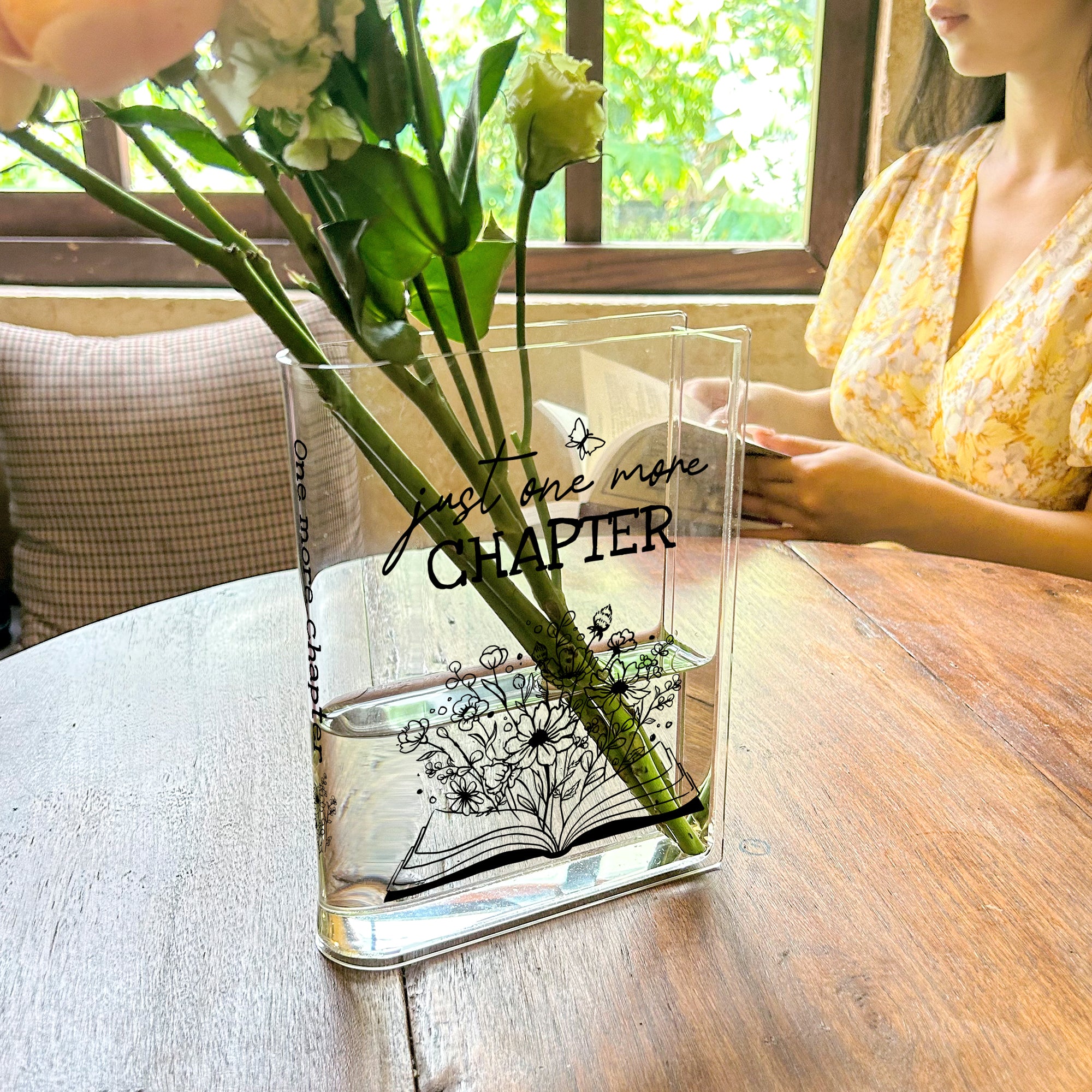 Just One More Chapter Acrylic Book Vase
