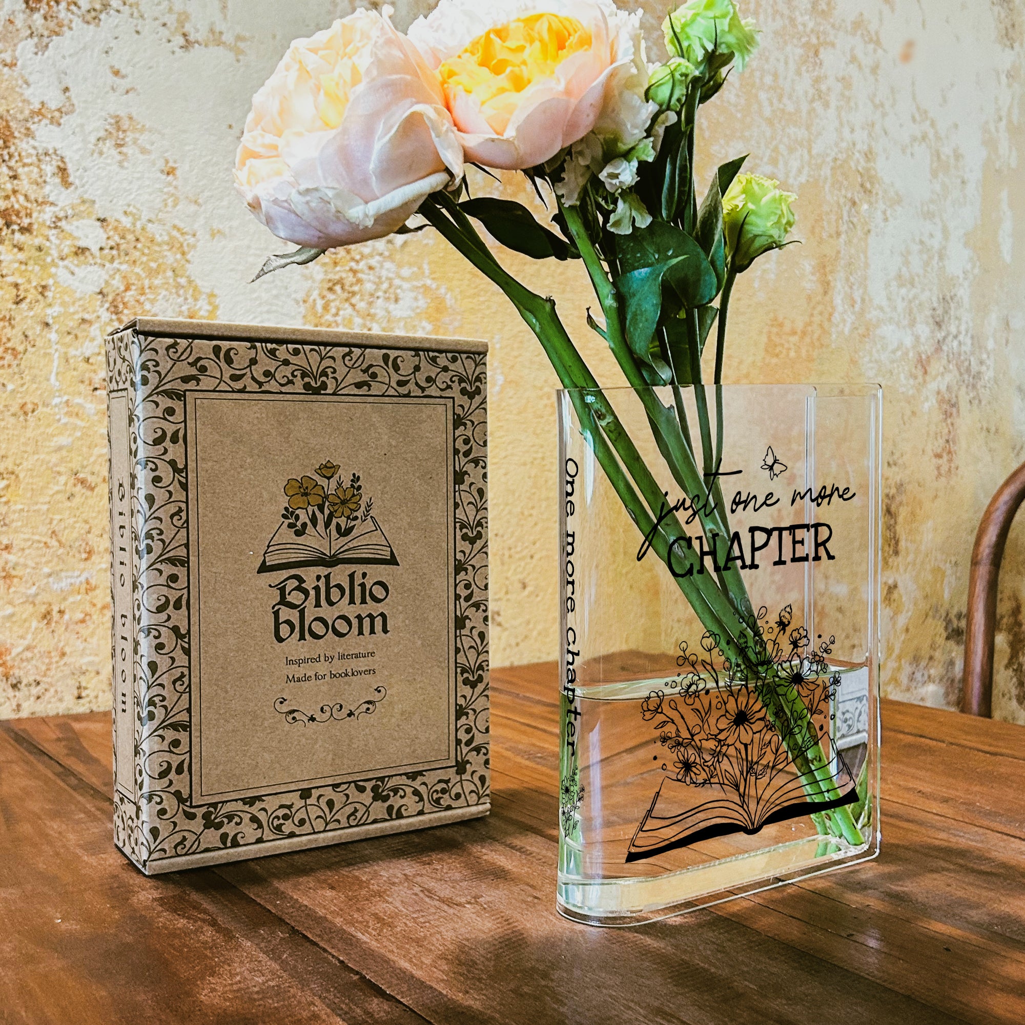 Just One More Chapter Acrylic Book Vase