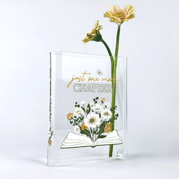 Just One More Chapter Acrylic Book Vase - II