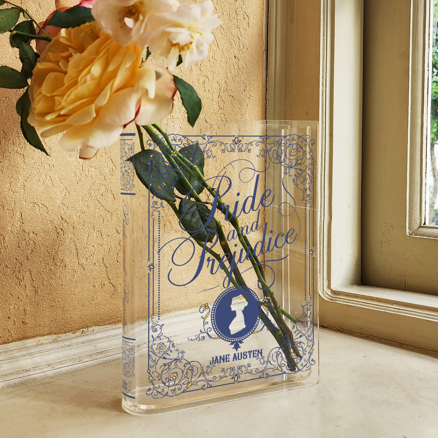 Pride and Prejudice Acrylic Book Vase - III