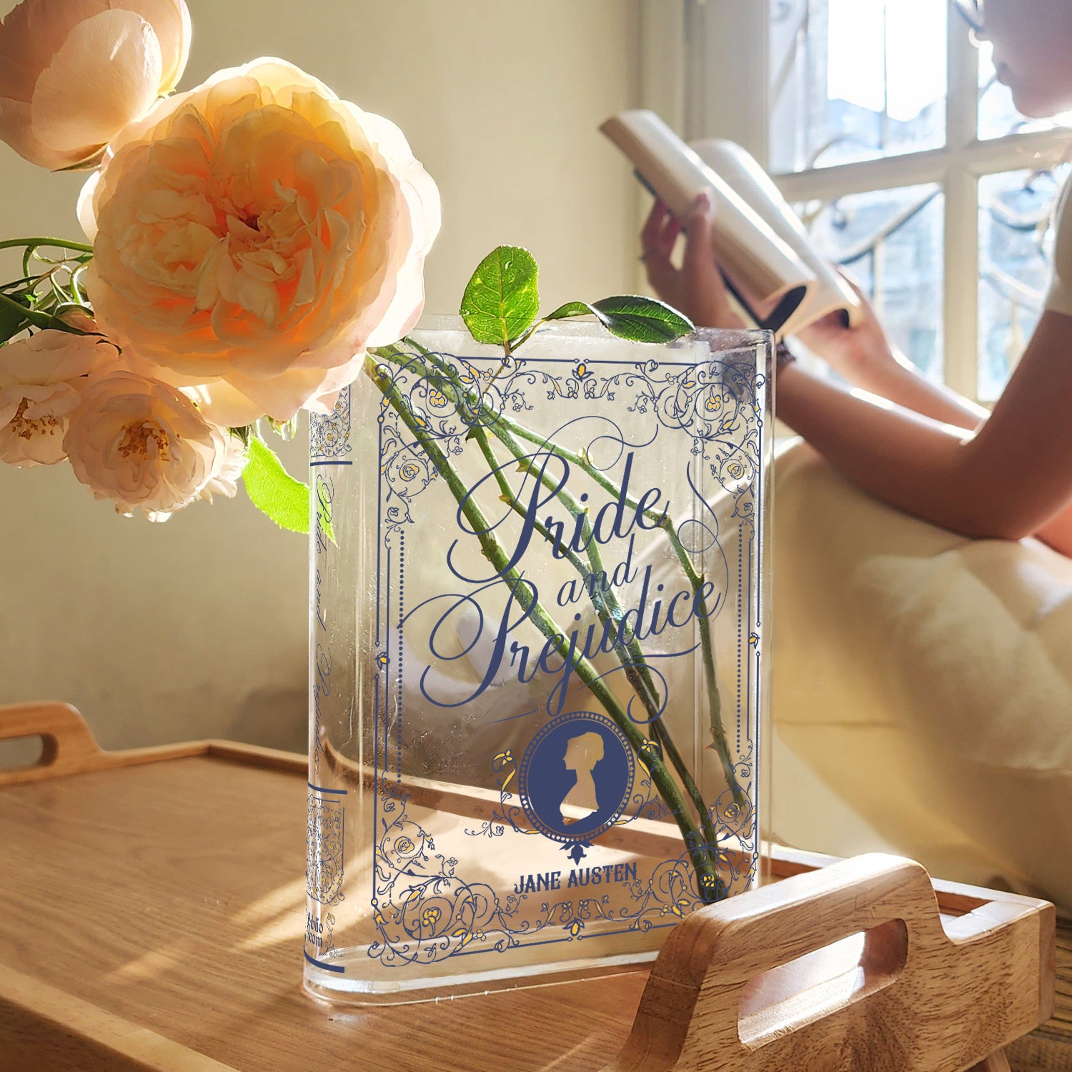 Pride and Prejudice Acrylic Book Vase - III
