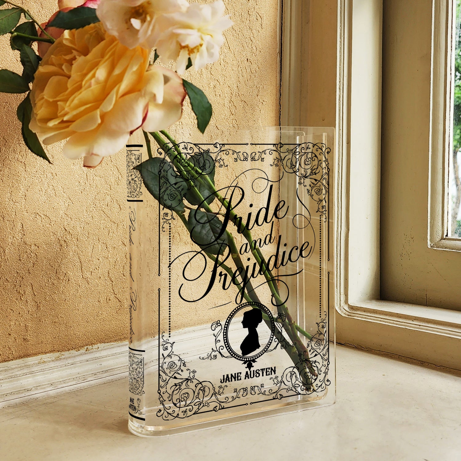Pride and Prejudice Acrylic Book Vase - II