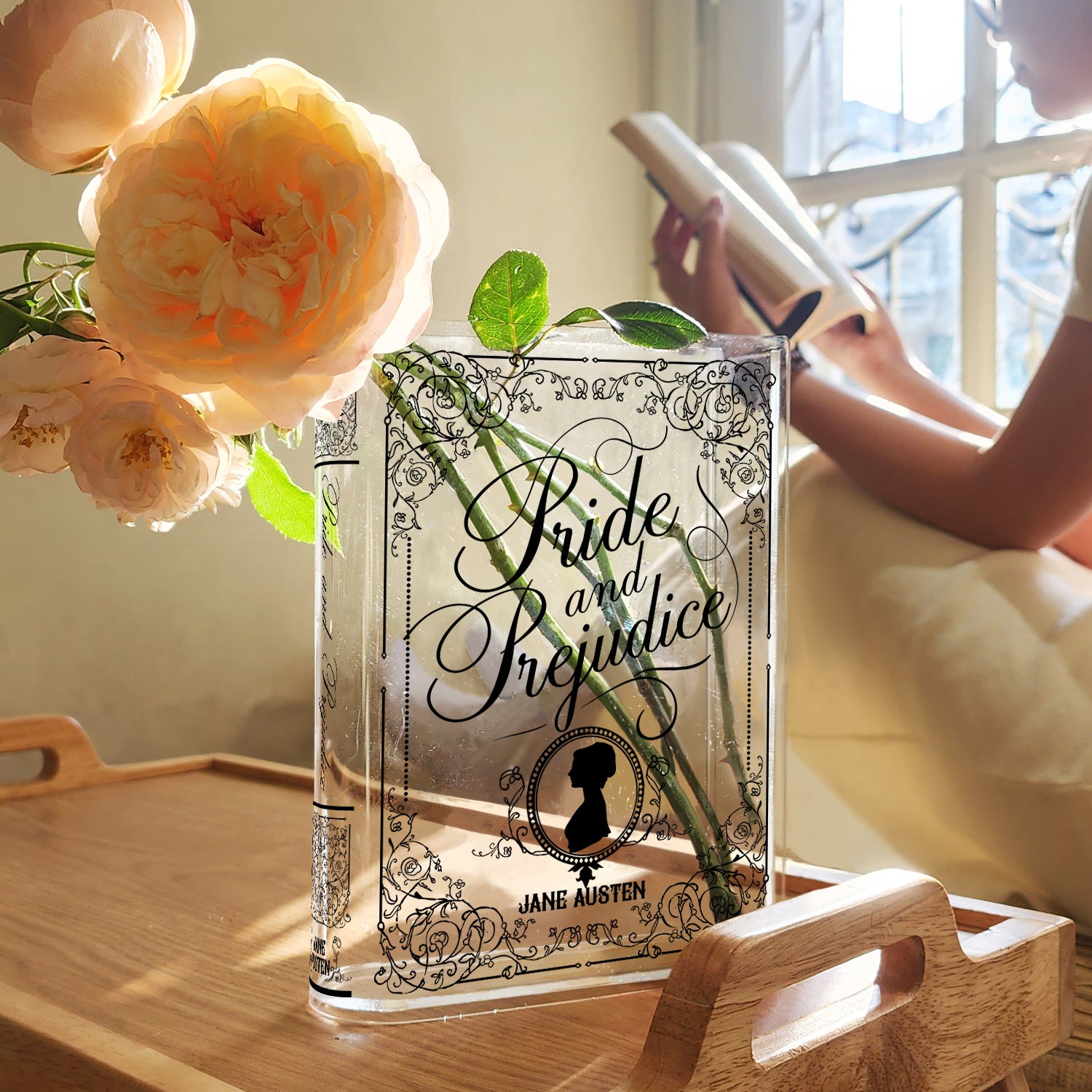 Pride and Prejudice Acrylic Book Vase - II