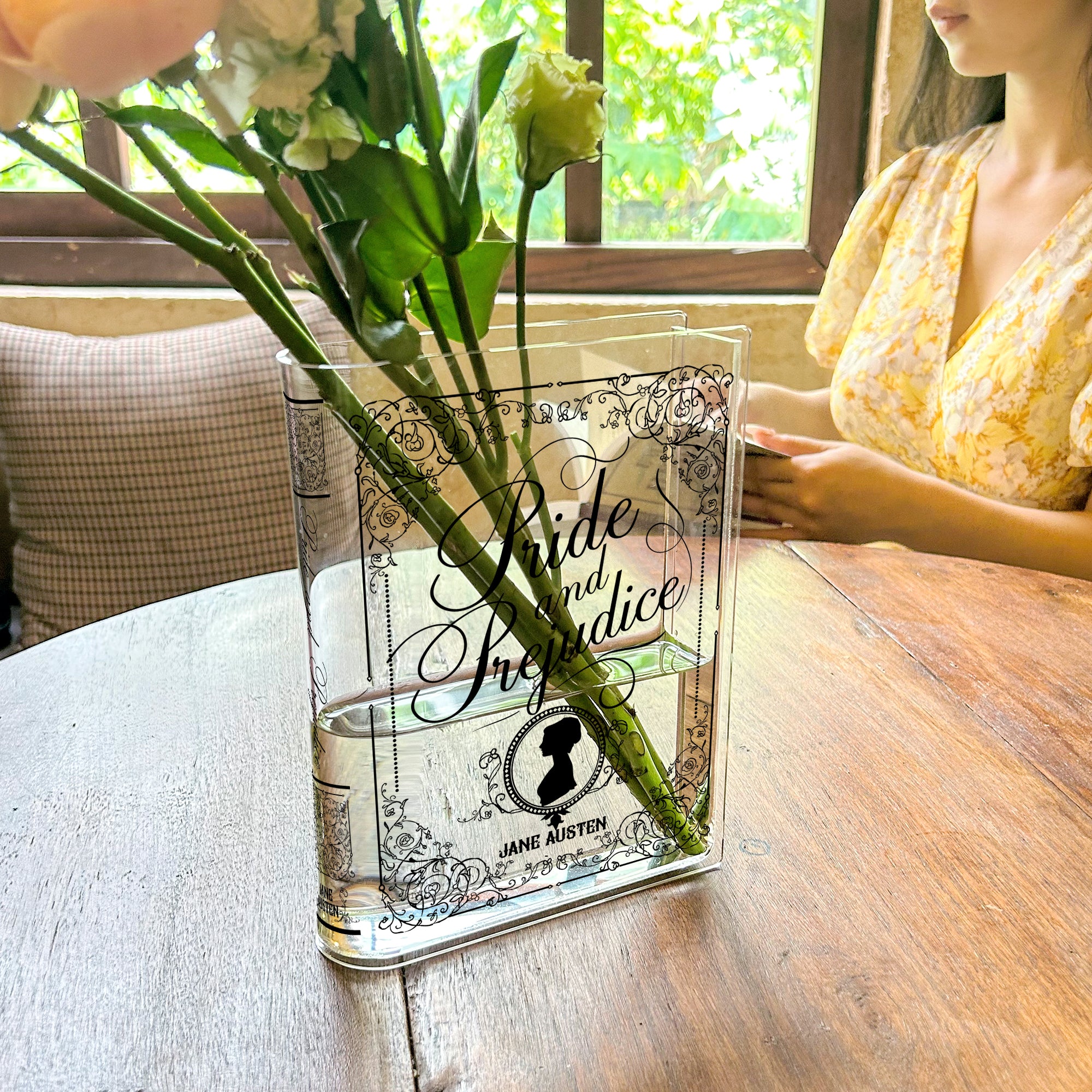 Pride and Prejudice Acrylic Book Vase - II