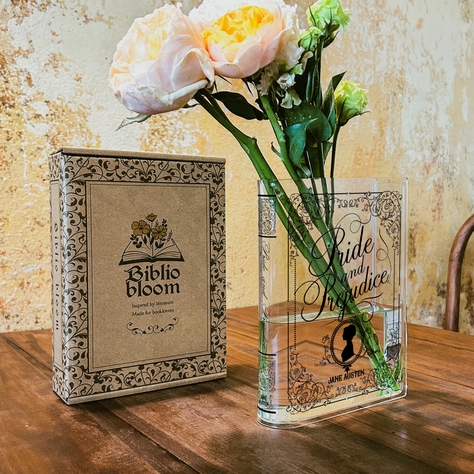 Pride and Prejudice Acrylic Book Vase - II