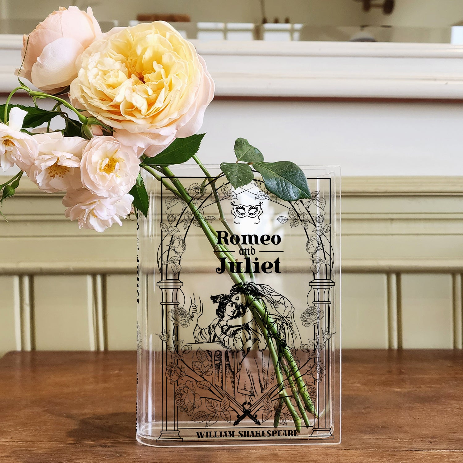 Romeo and Juliet Acrylic Book Vase