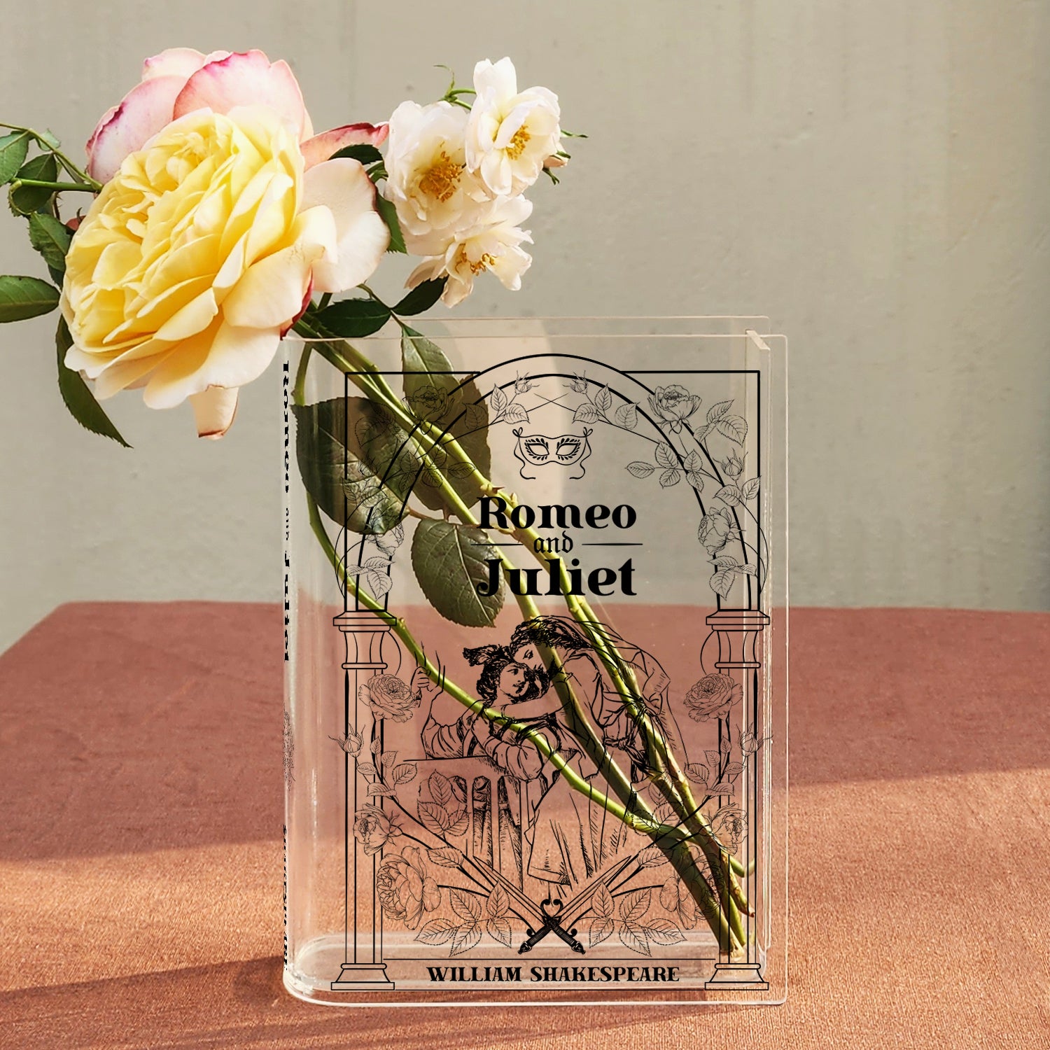 Romeo and Juliet Acrylic Book Vase