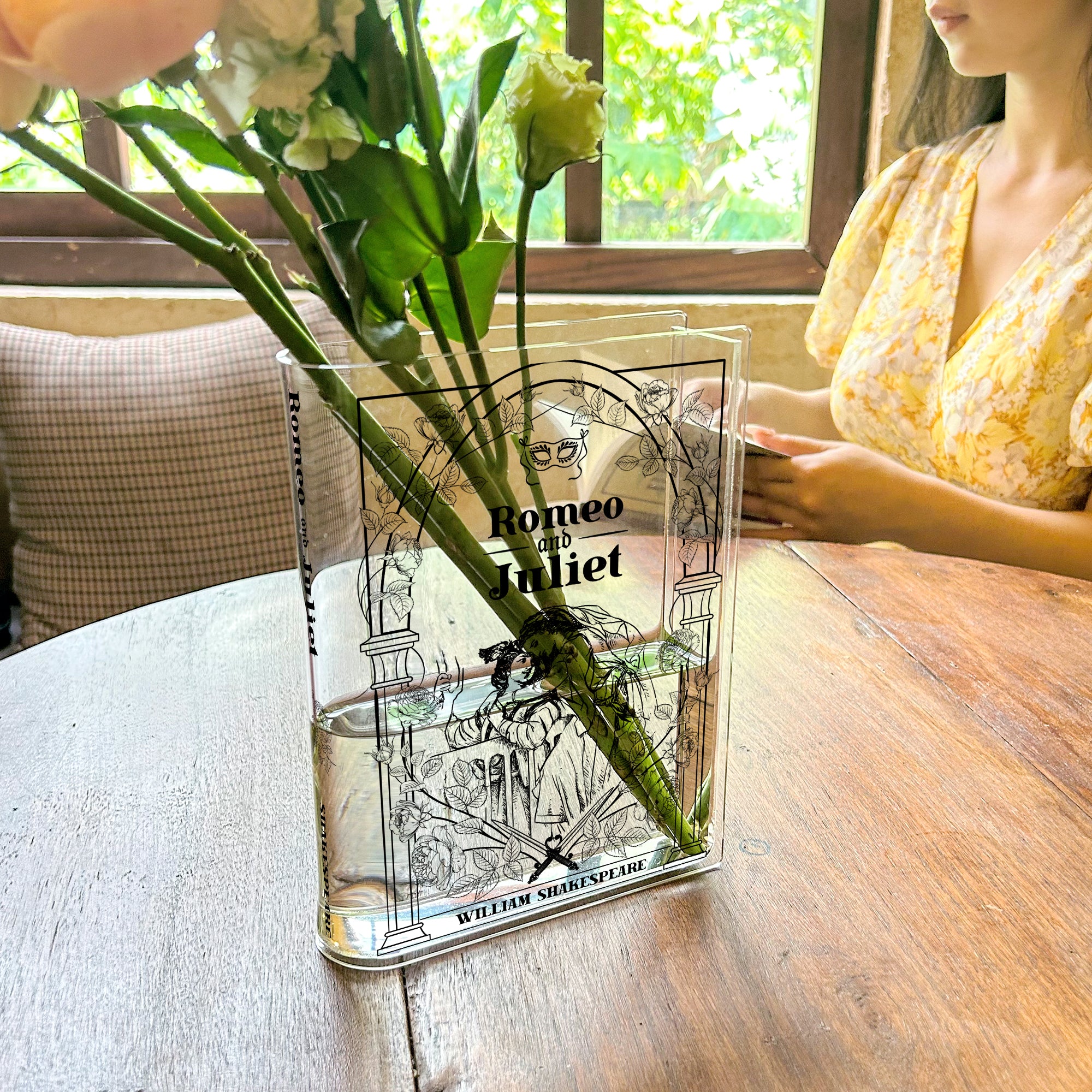 Romeo and Juliet Acrylic Book Vase