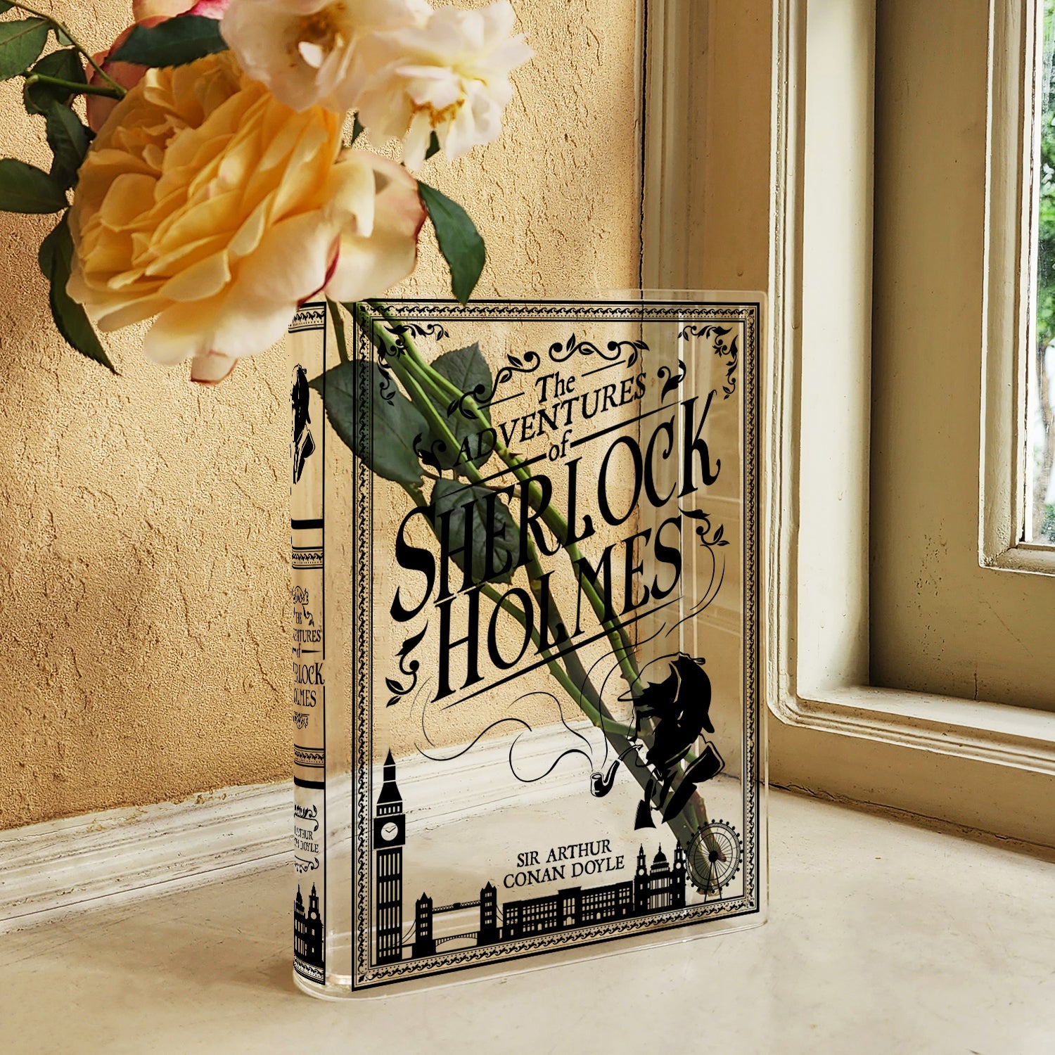 The Adventures of Sherlock Holmes Acrylic Book Vase