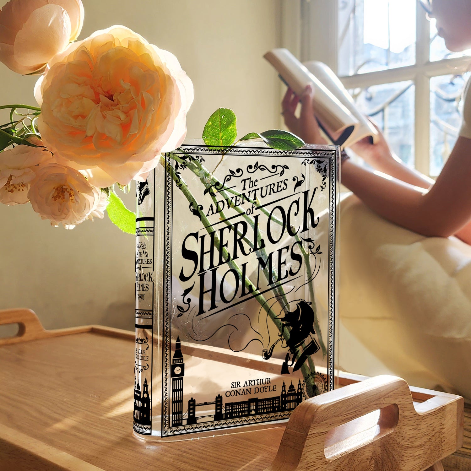 The Adventures of Sherlock Holmes Acrylic Book Vase
