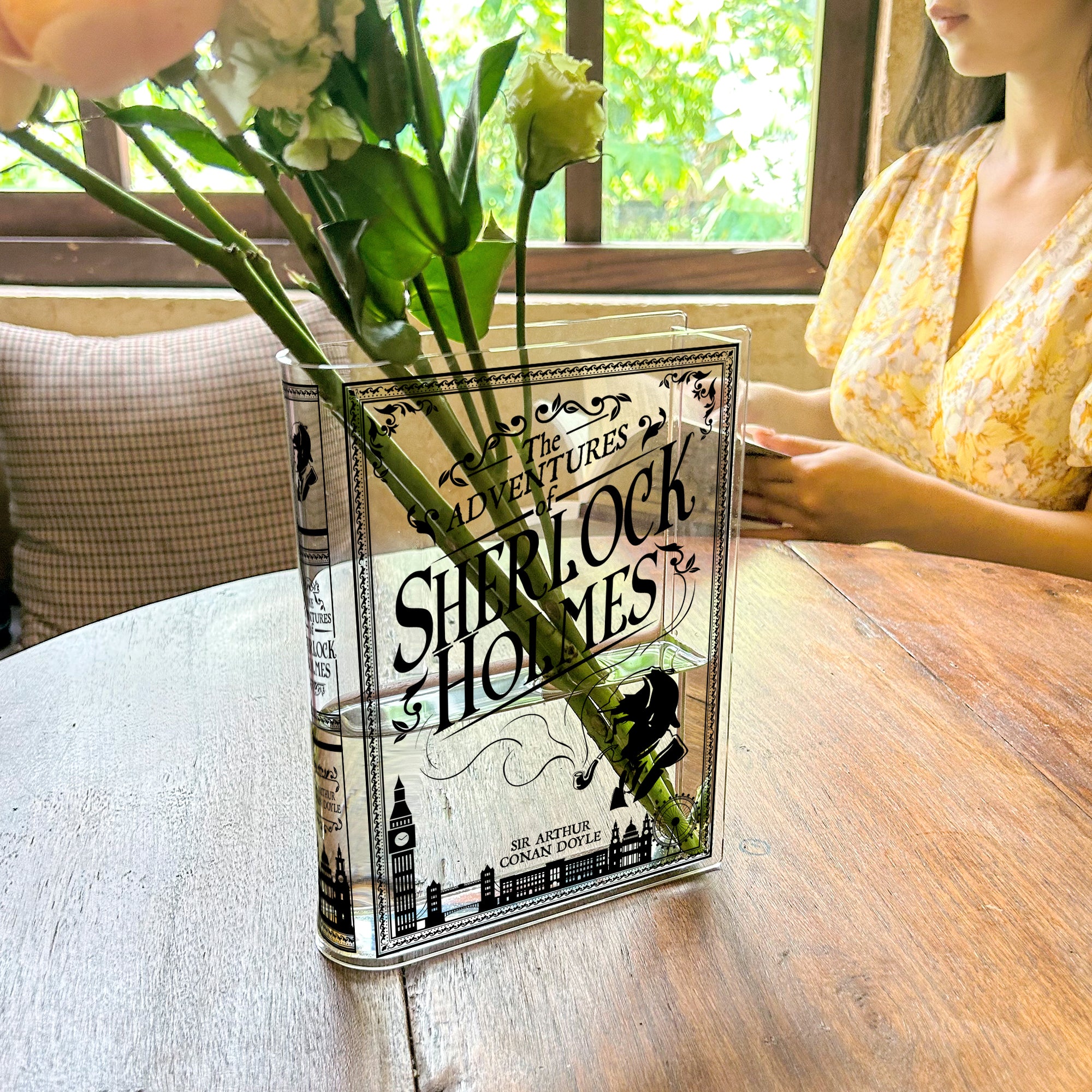 The Adventures of Sherlock Holmes Acrylic Book Vase