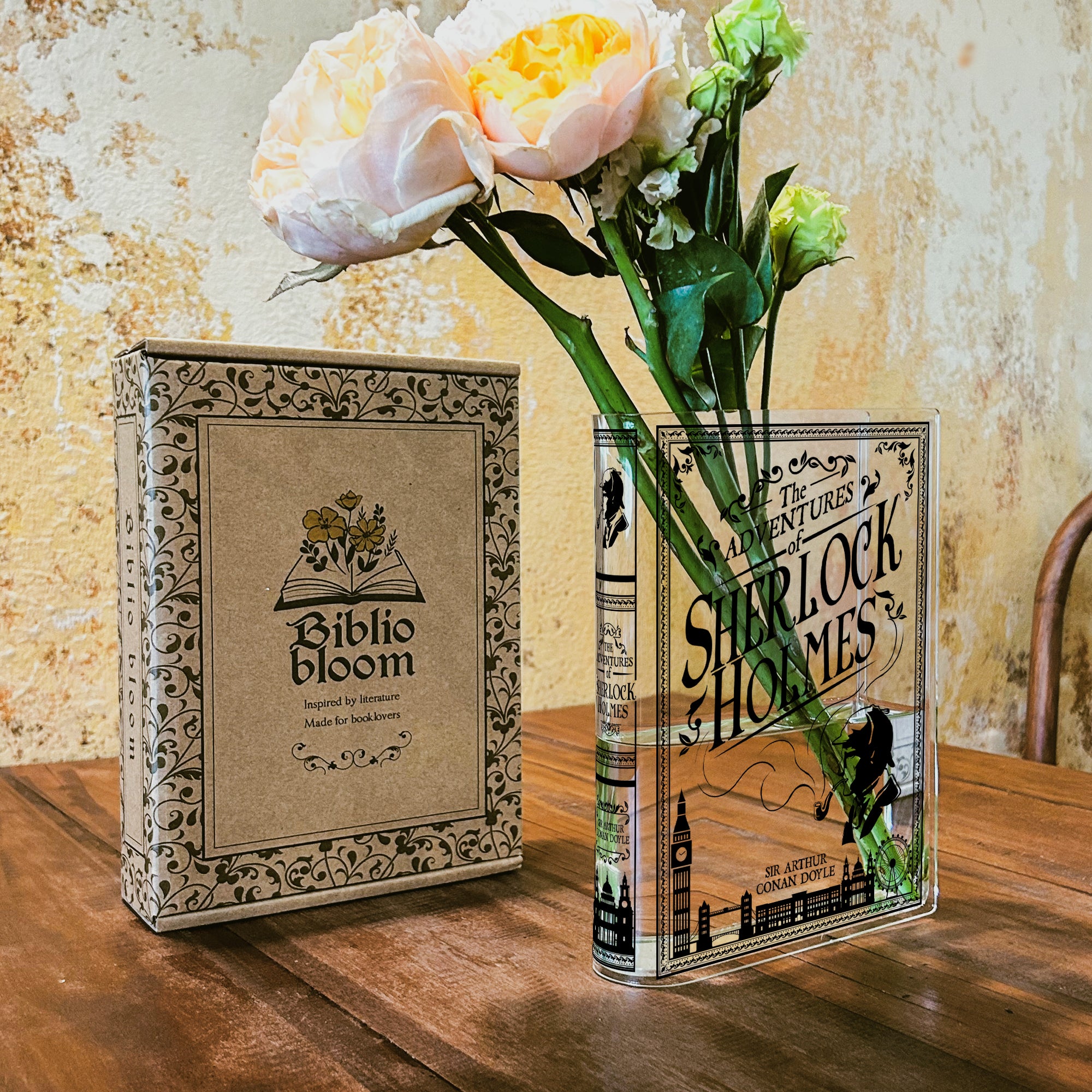 The Adventures of Sherlock Holmes Acrylic Book Vase