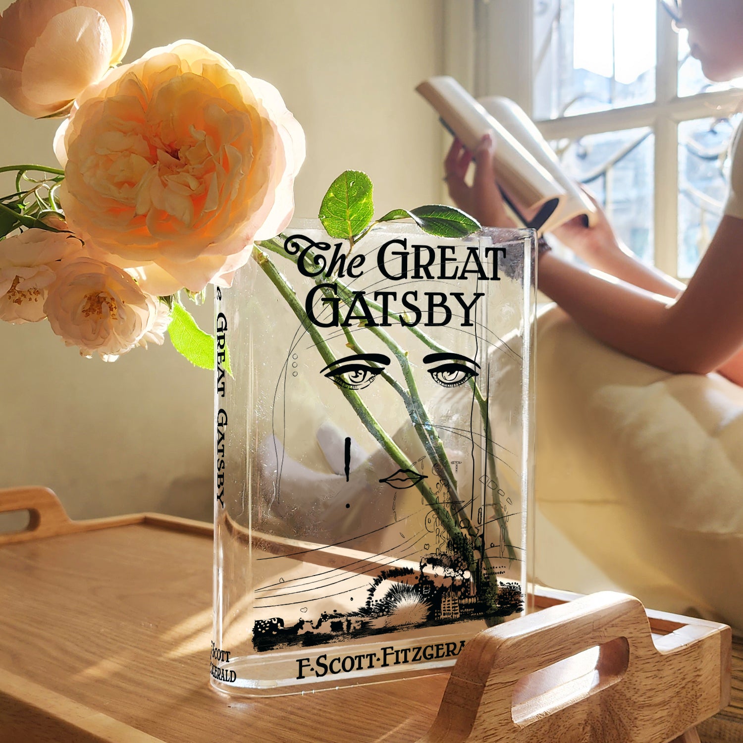The Great Gatsby Acrylic Book Vase