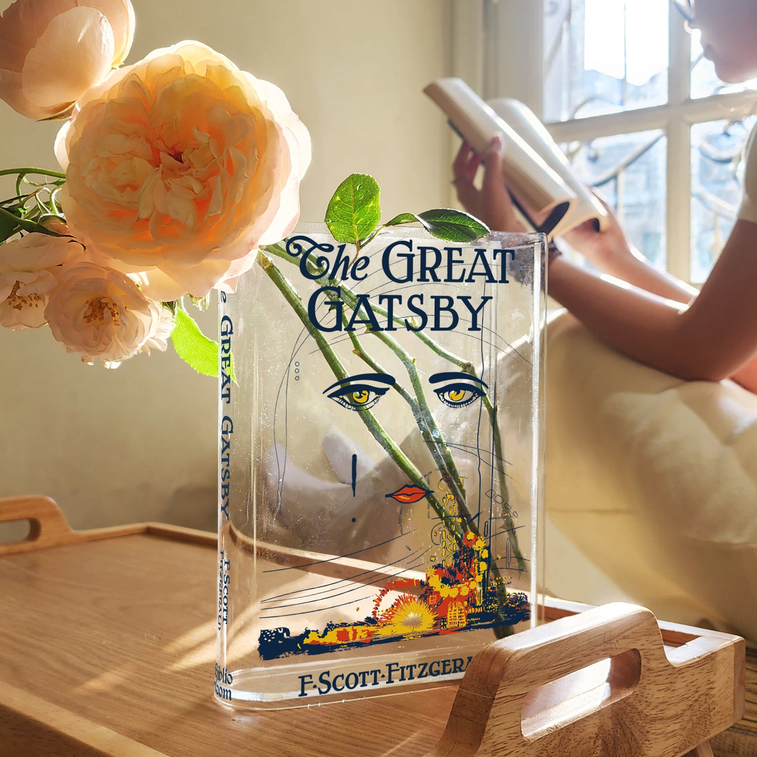 The Great Gatsby Acrylic Book Vase - II