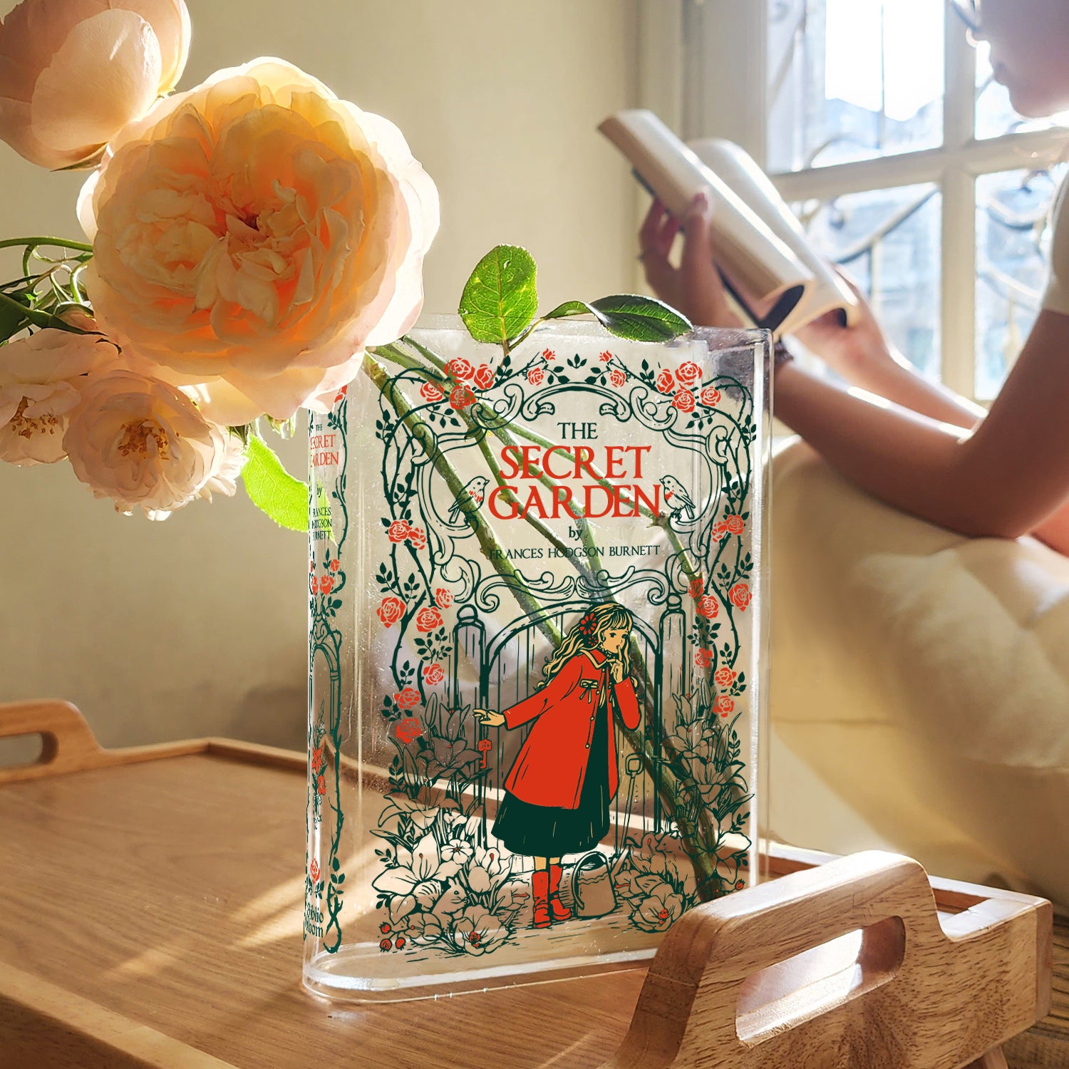 The Secret Garden Acrylic Book Vase - II