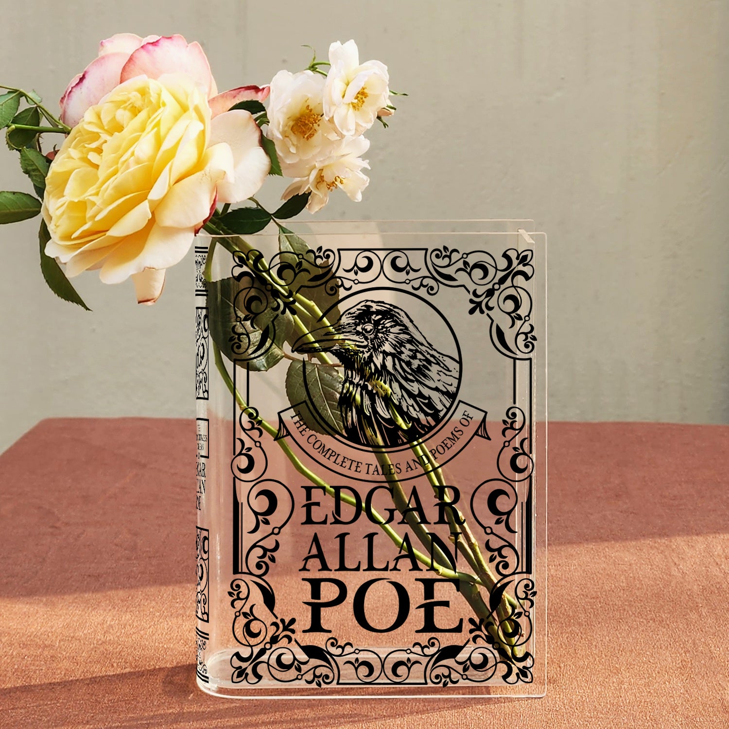 The Complete Tales and Poems of Edgar Allan Poe Acrylic Book Vase