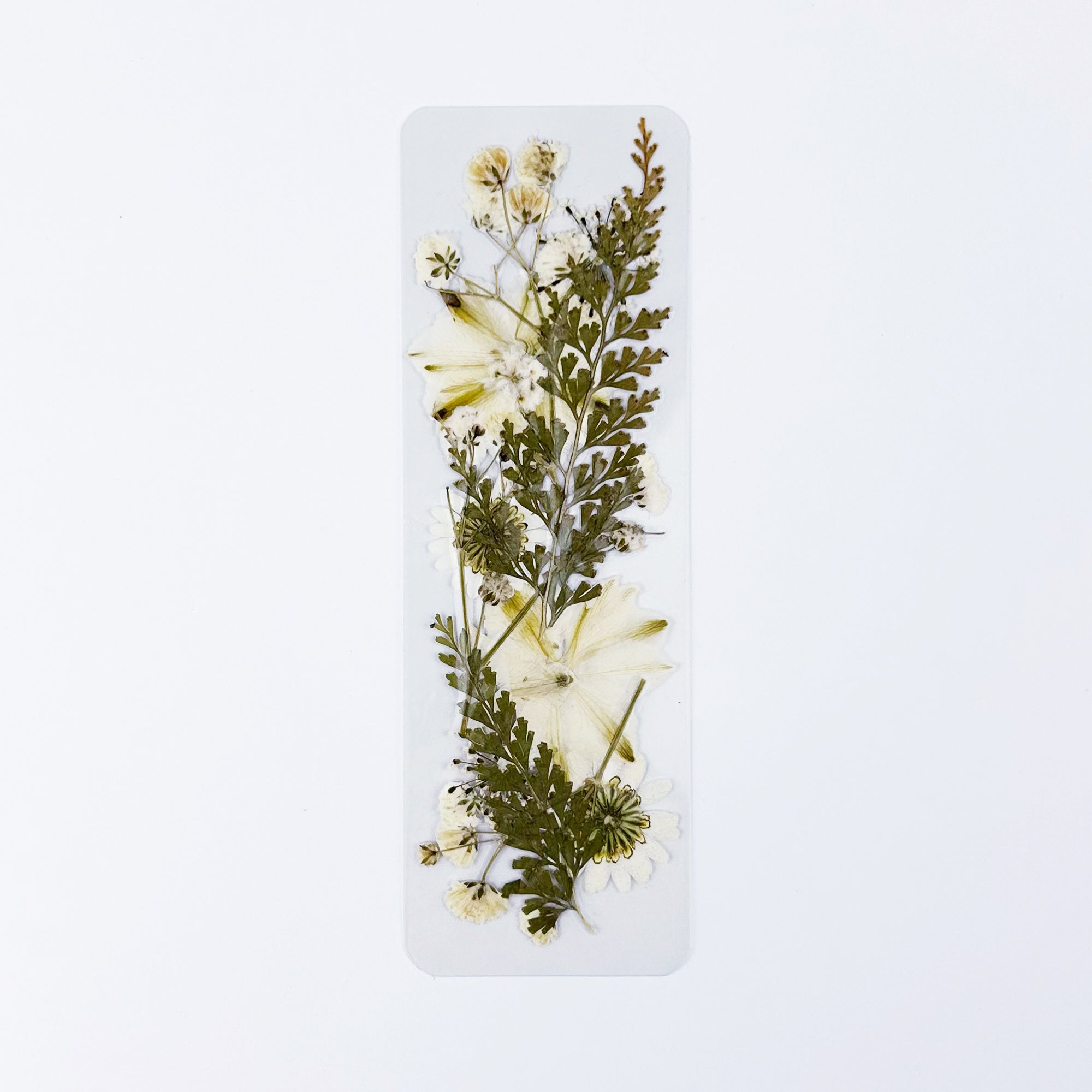 Vintage Vanilla Pressed Flower Bookmark