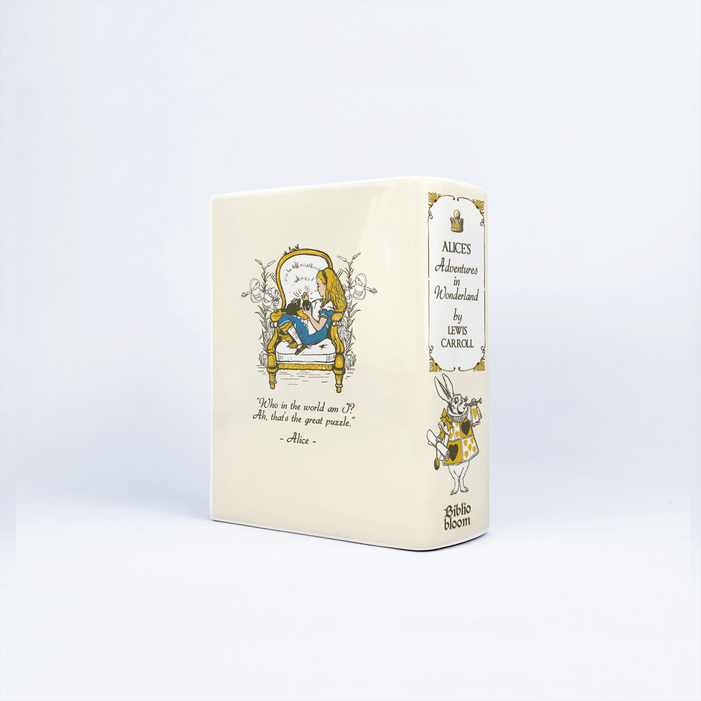 Alice's Adventures in Wonderland Ceramic Book Vase II - Small