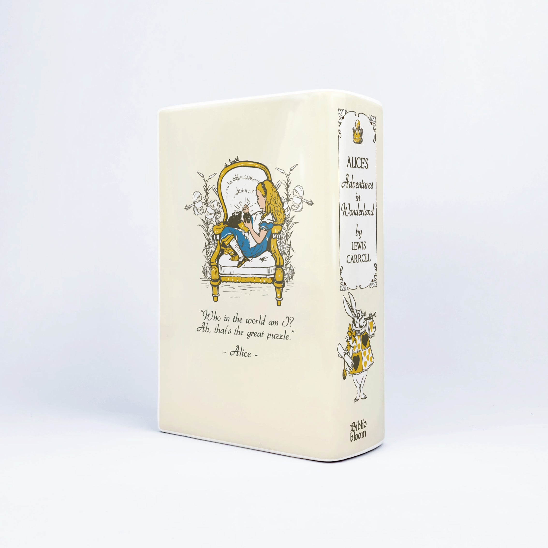 Alice's Adventures in Wonderland Ceramic Book Vase II - Large