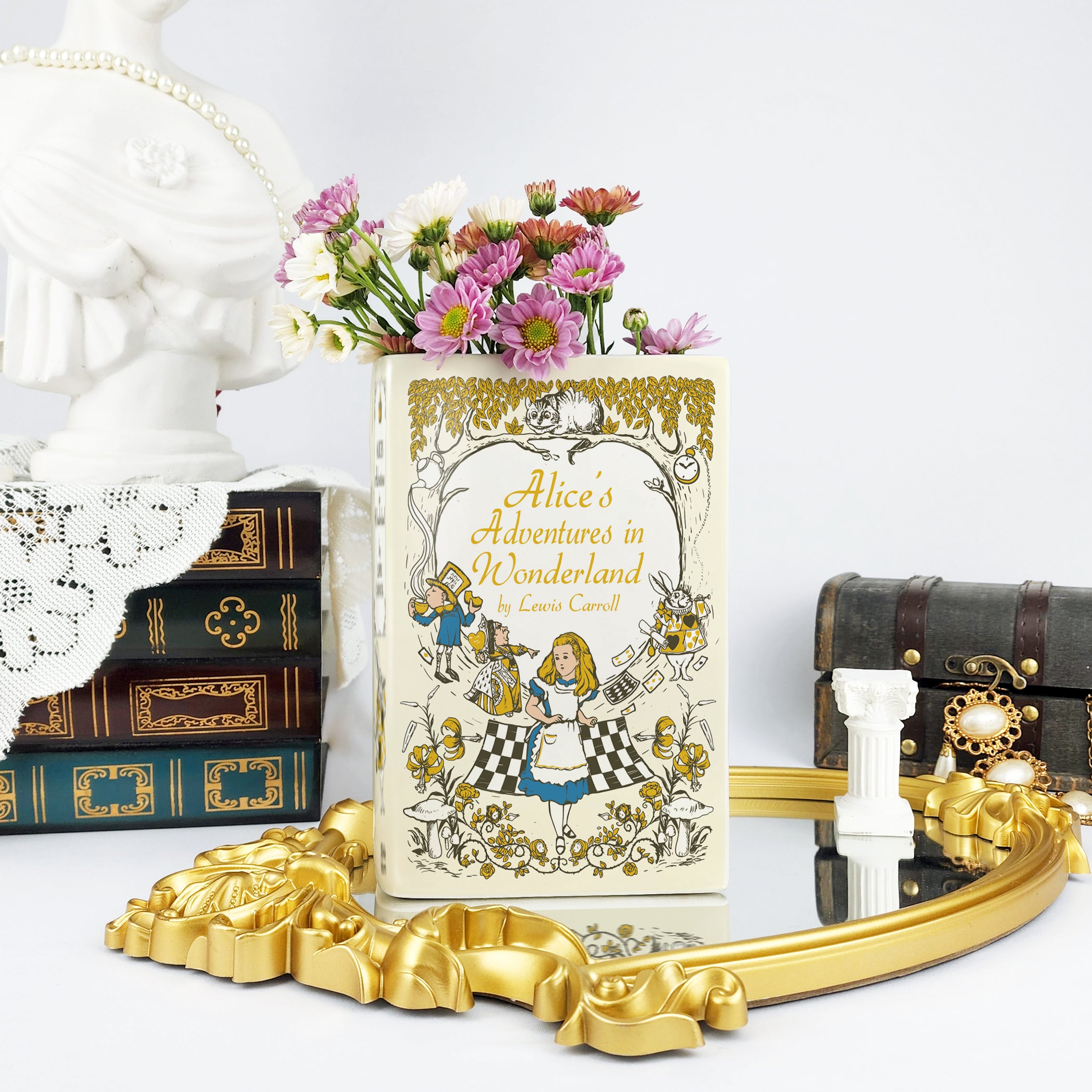 Alice's Adventures in Wonderland Ceramic Book Vase II - Large