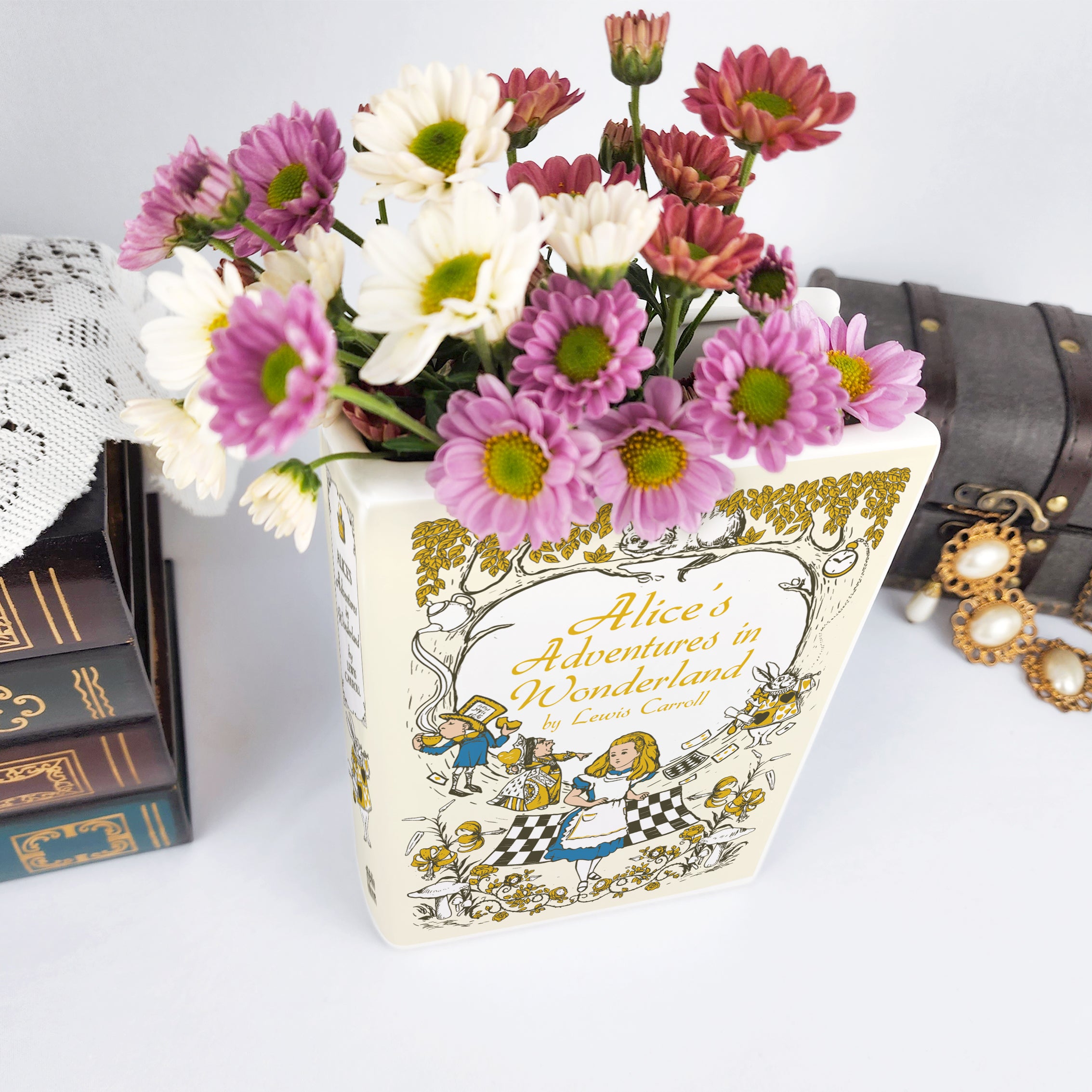 Alice's Adventures in Wonderland Ceramic Book Vase II - Large