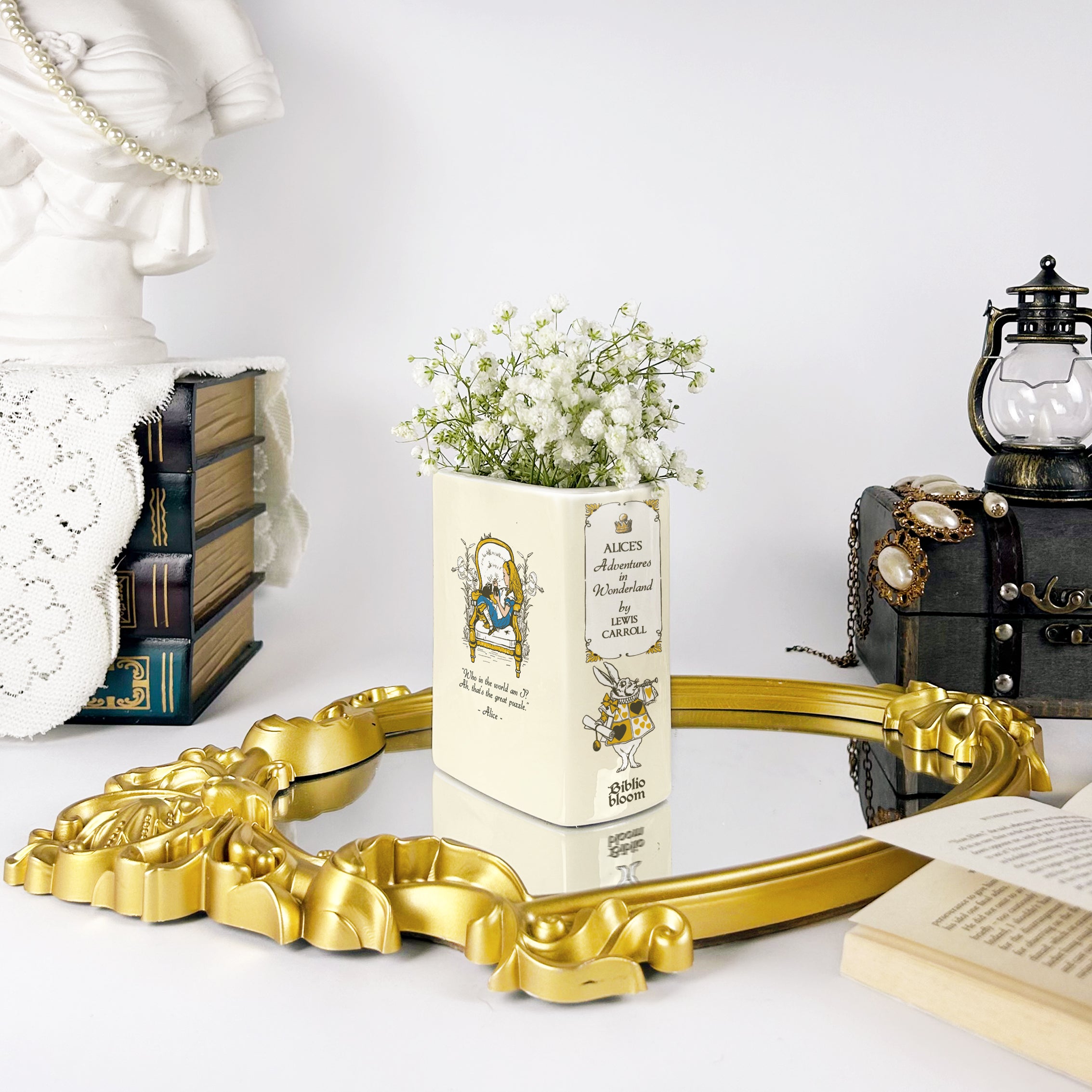 Alice's Adventures in Wonderland Ceramic Book Vase II - Small