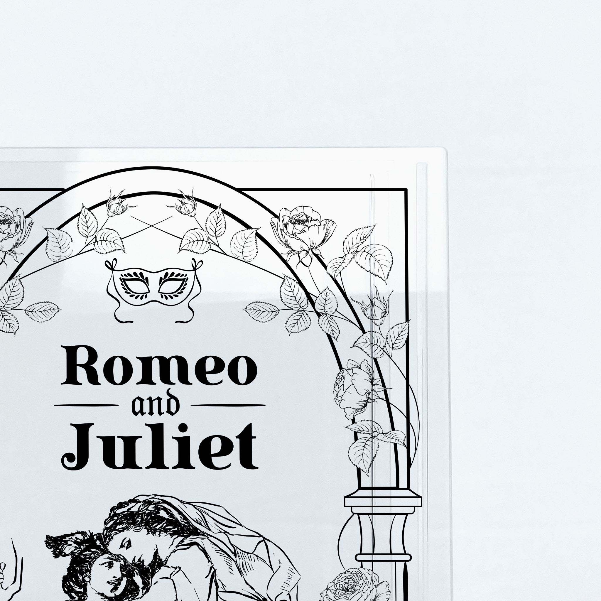 Romeo and Juliet Acrylic Book Vase
