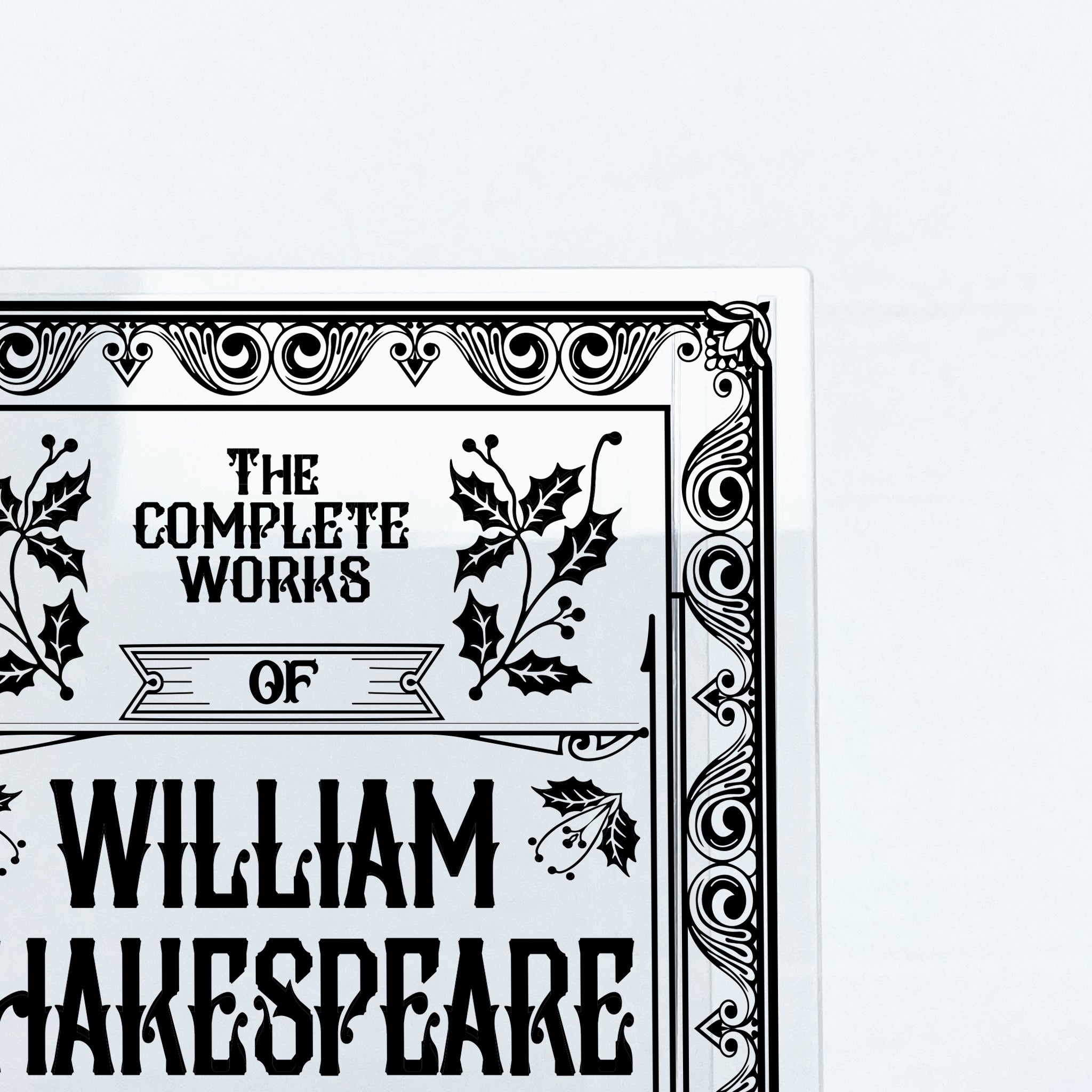The Complete Works of William Shakespeare Acrylic Book Vase
